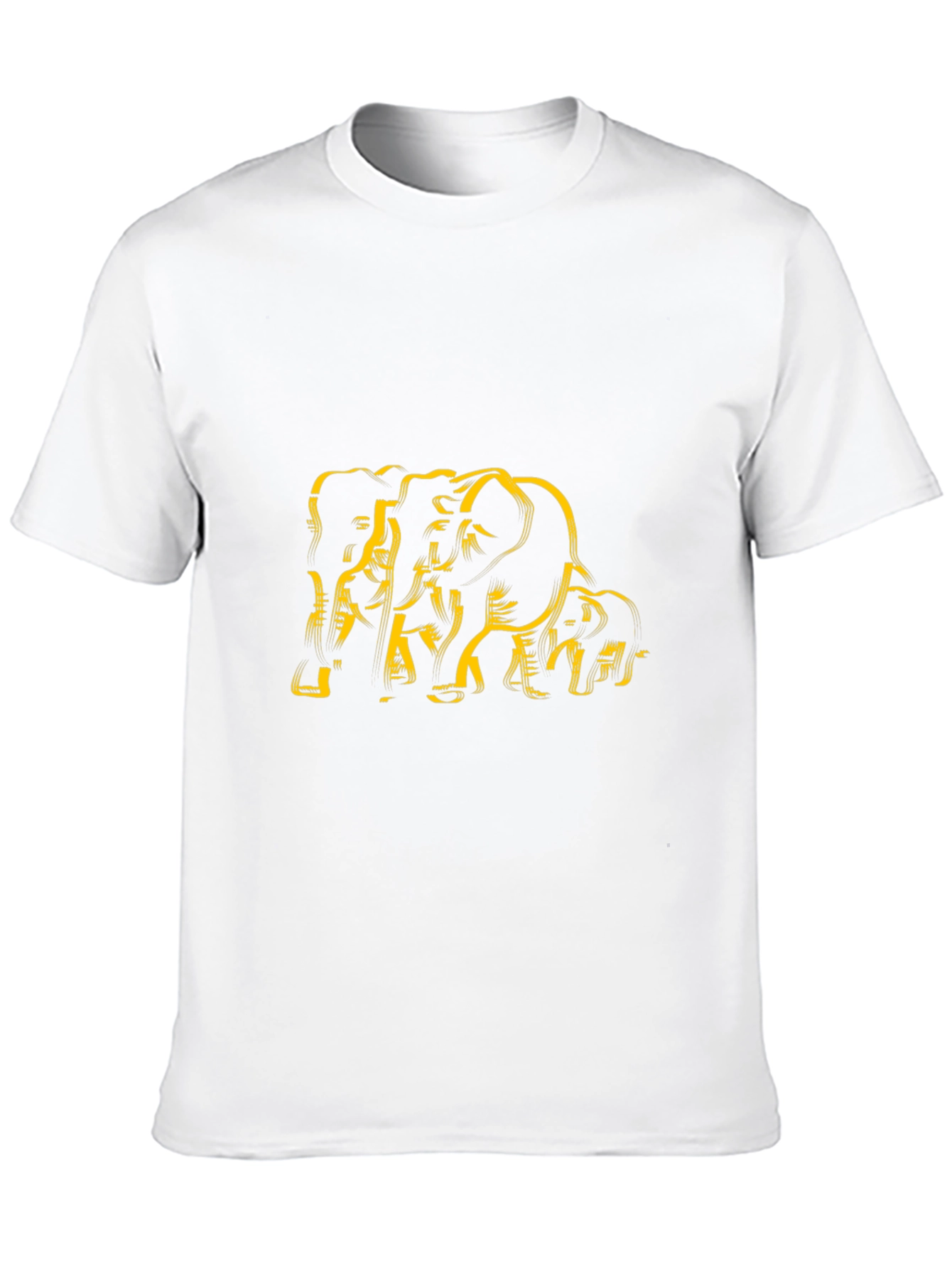Abstract Elephant Graphic Tee - Black