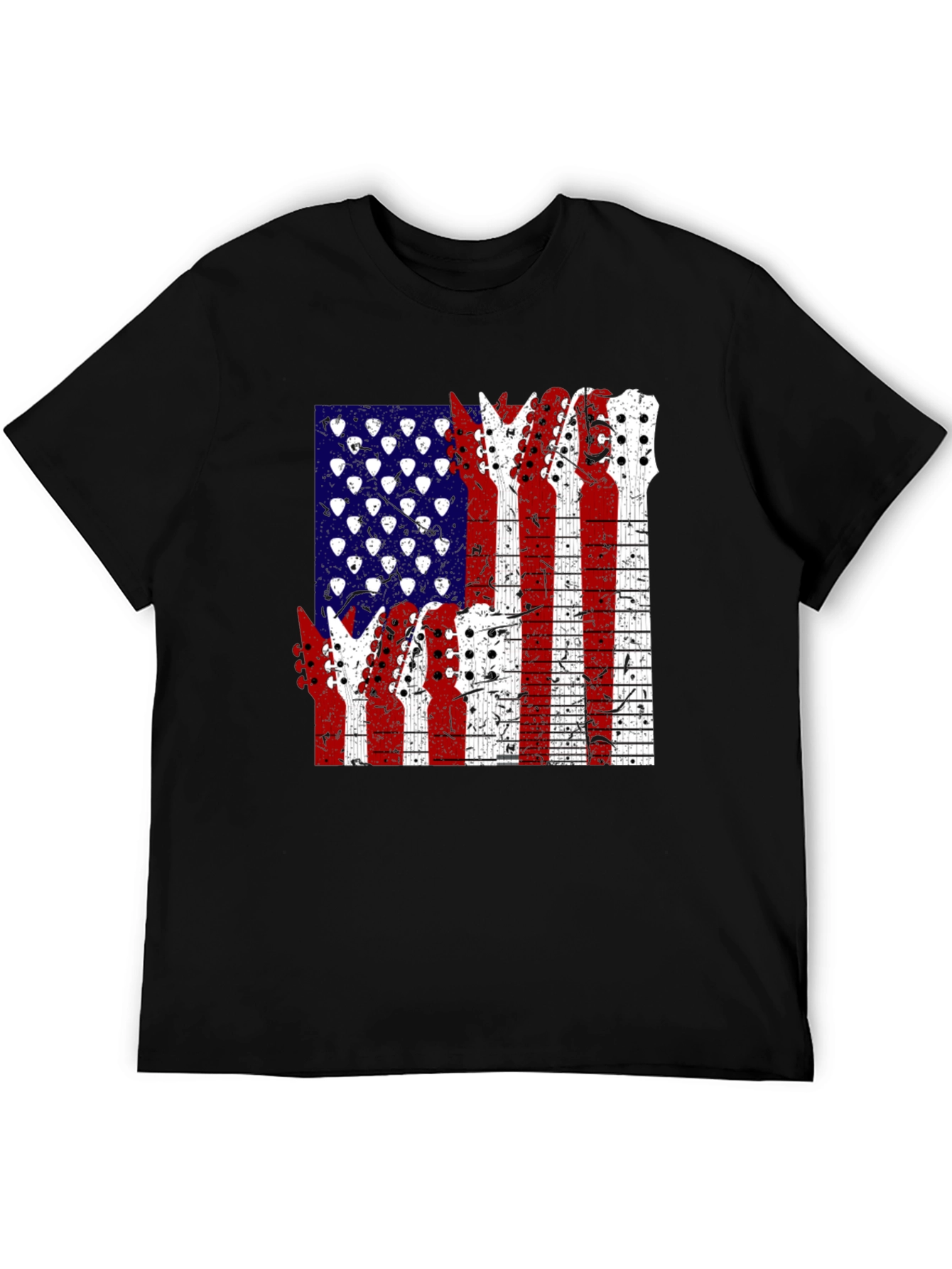 American Flag Guitar T-Shirt