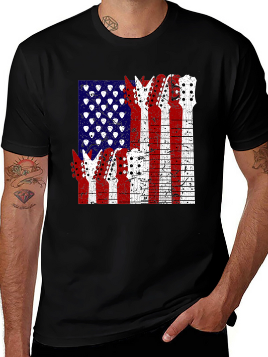 American Flag Guitar T-Shirt