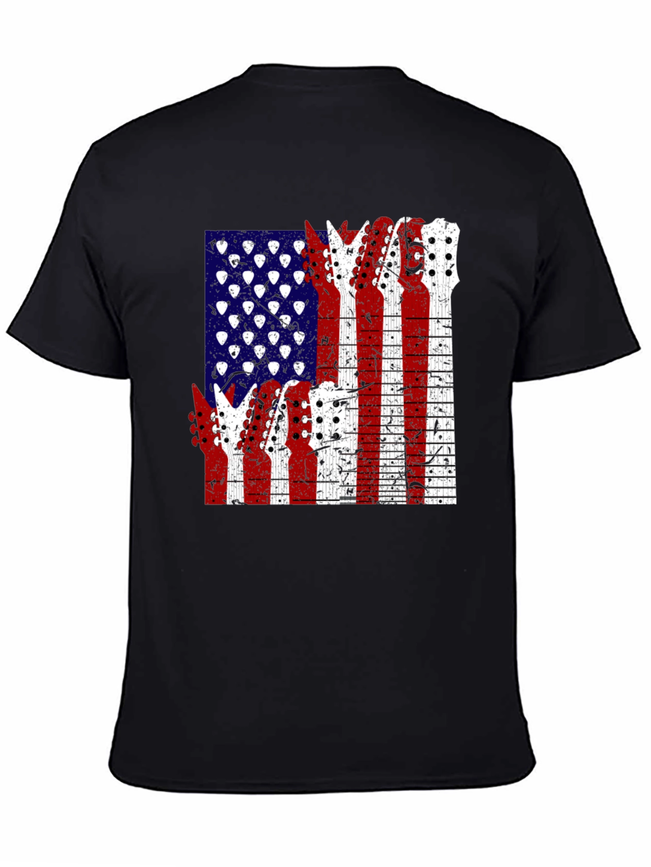 American Flag Guitar T-Shirt