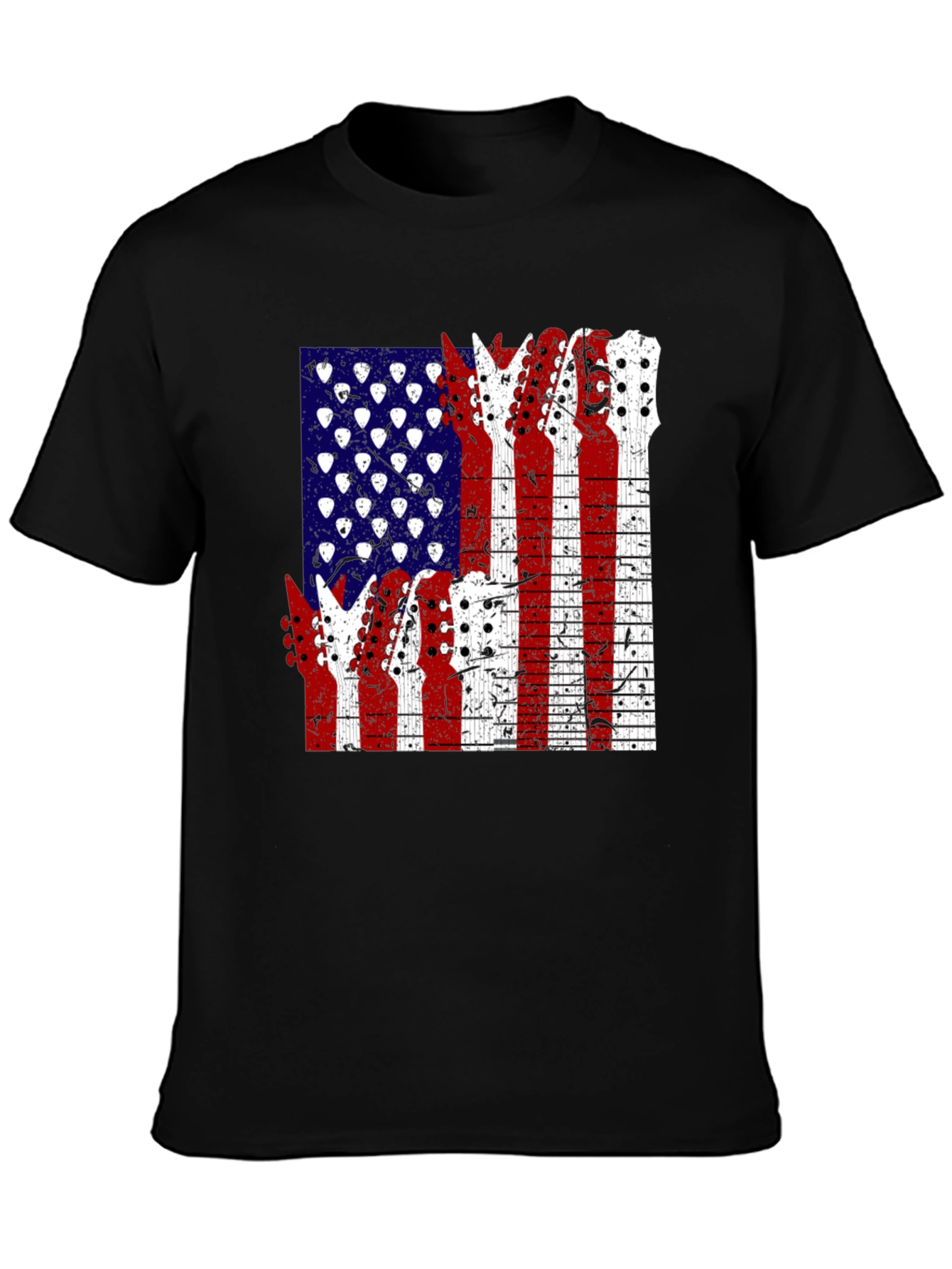 American Flag Guitar T-Shirt