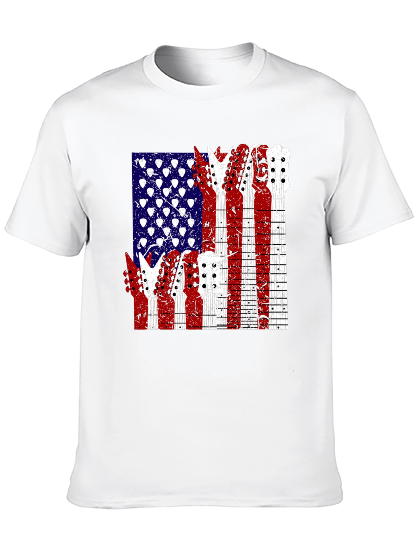 American Flag Guitar T-Shirt