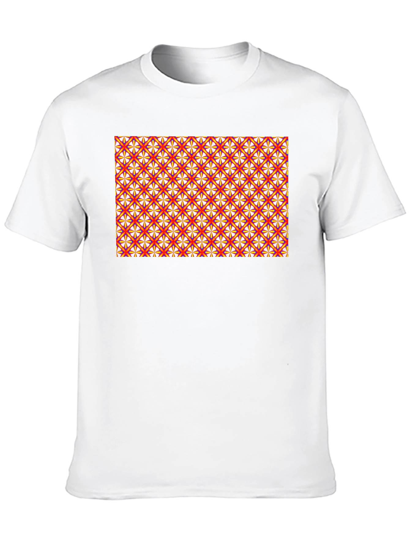 Geometric Pattern Black Tee - Bold & Stylish