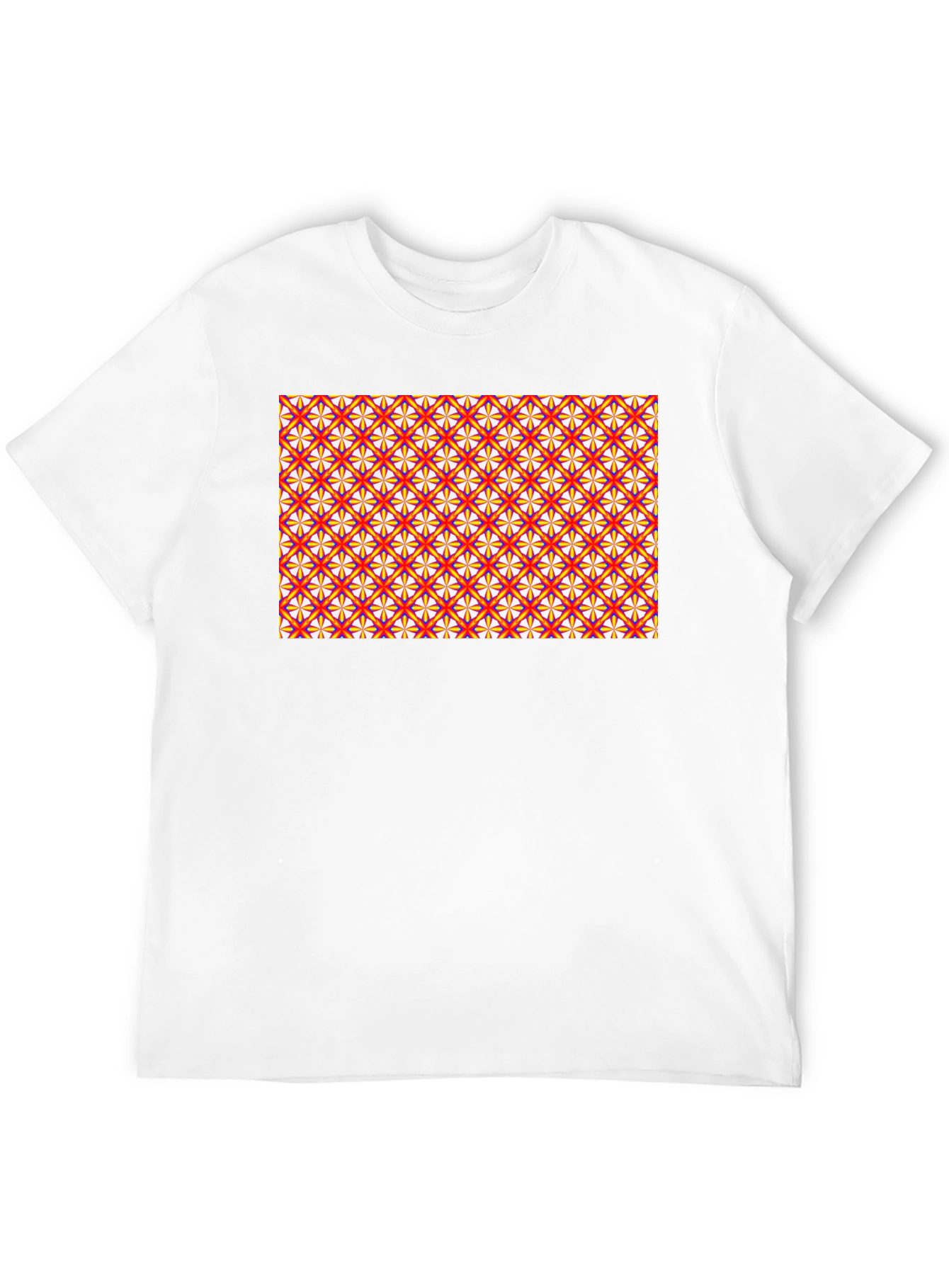 Geometric Pattern Black Tee - Bold & Stylish