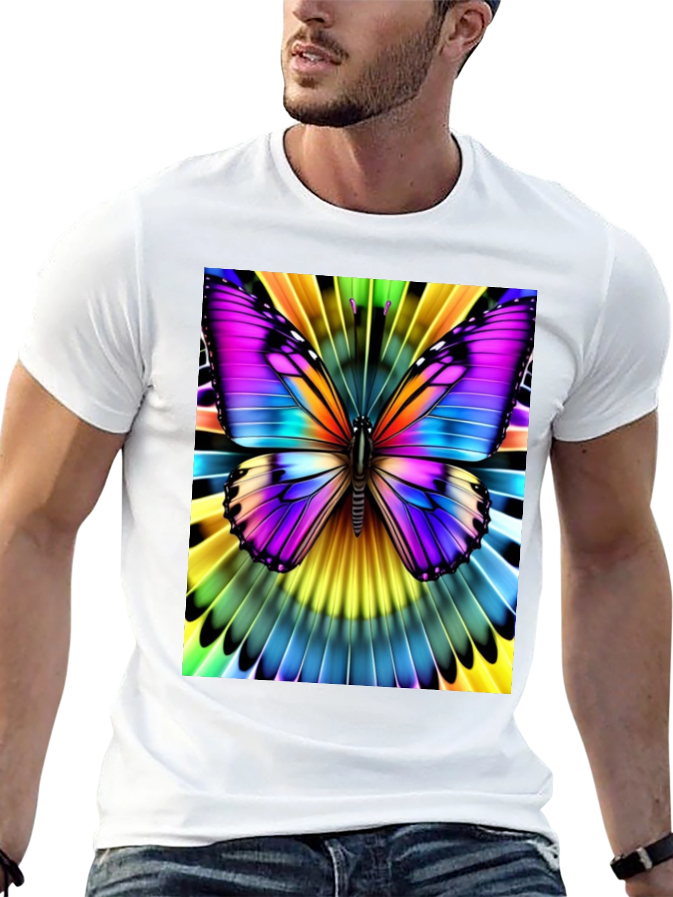Vibrant Butterfly Graphic T-Shirt
