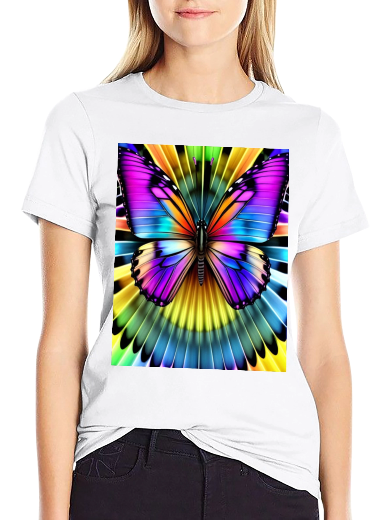 Vibrant Butterfly Graphic T-Shirt