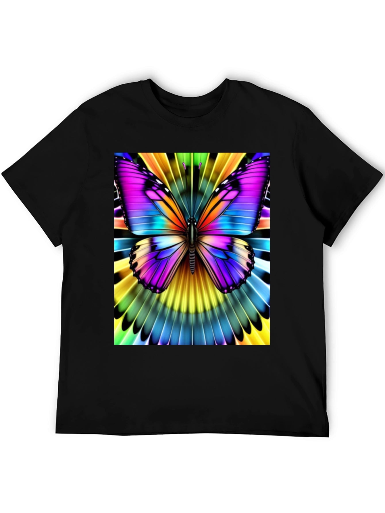 Vibrant Butterfly Graphic T-Shirt