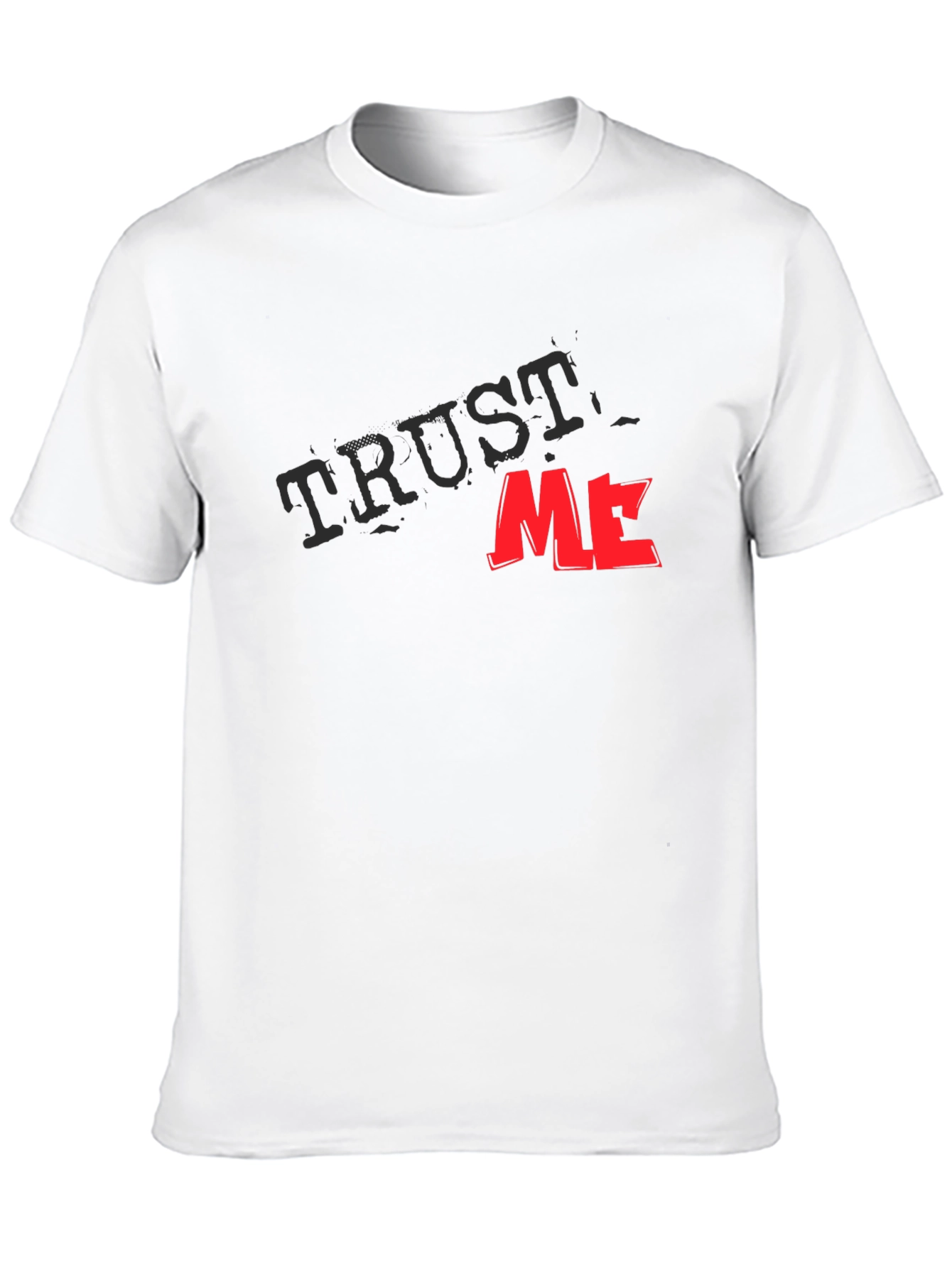 Trust Me Graphic Tee - Black Cotton Casual T-Shirt