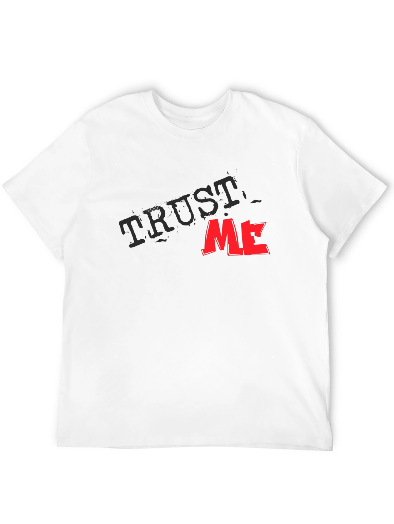 Trust Me Graphic Tee - Black Cotton Casual T-Shirt