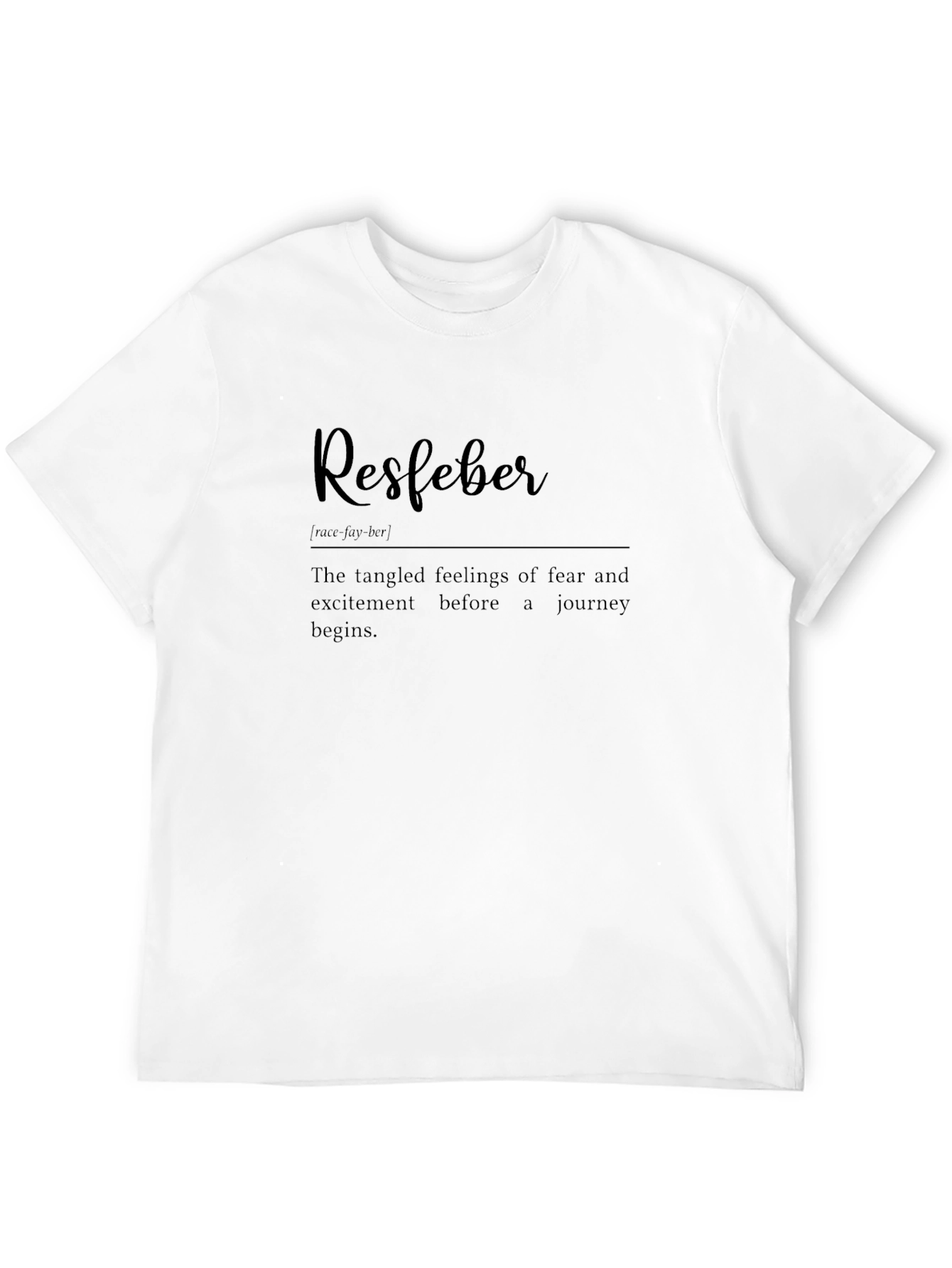 Resfeber Definition T-Shirt - Travel Anxiety Tee