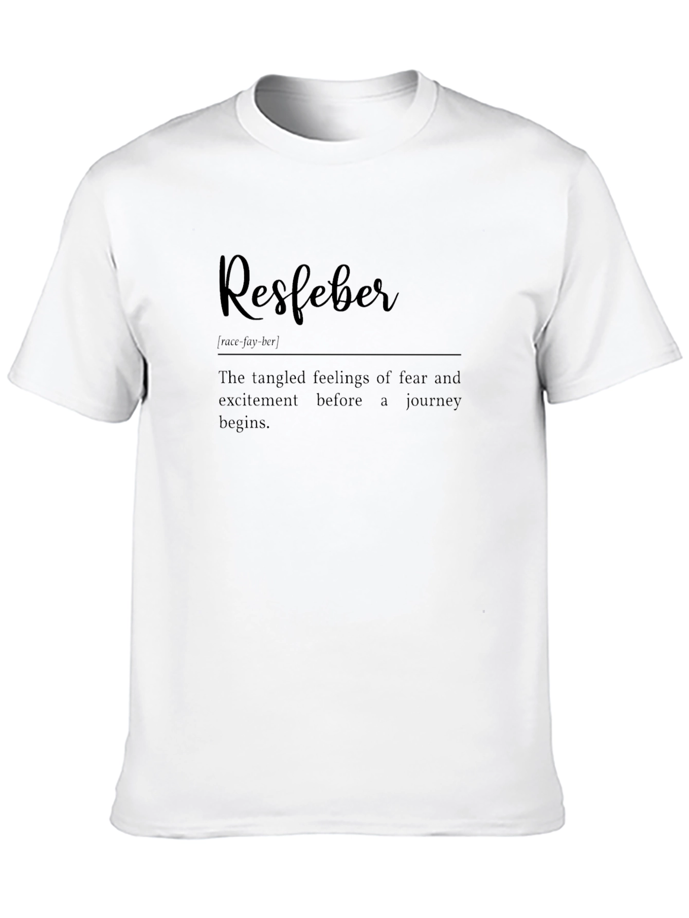 Resfeber Definition T-Shirt - Travel Anxiety Tee
