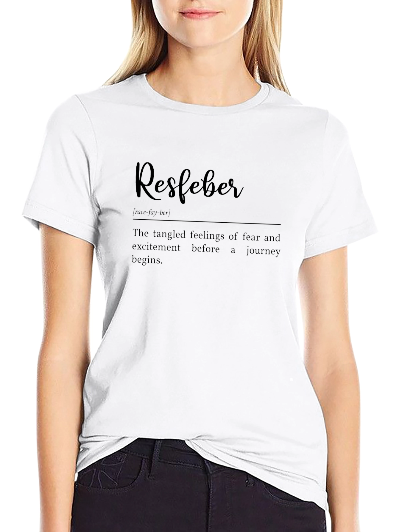 Resfeber Definition T-Shirt - Travel Anxiety Tee