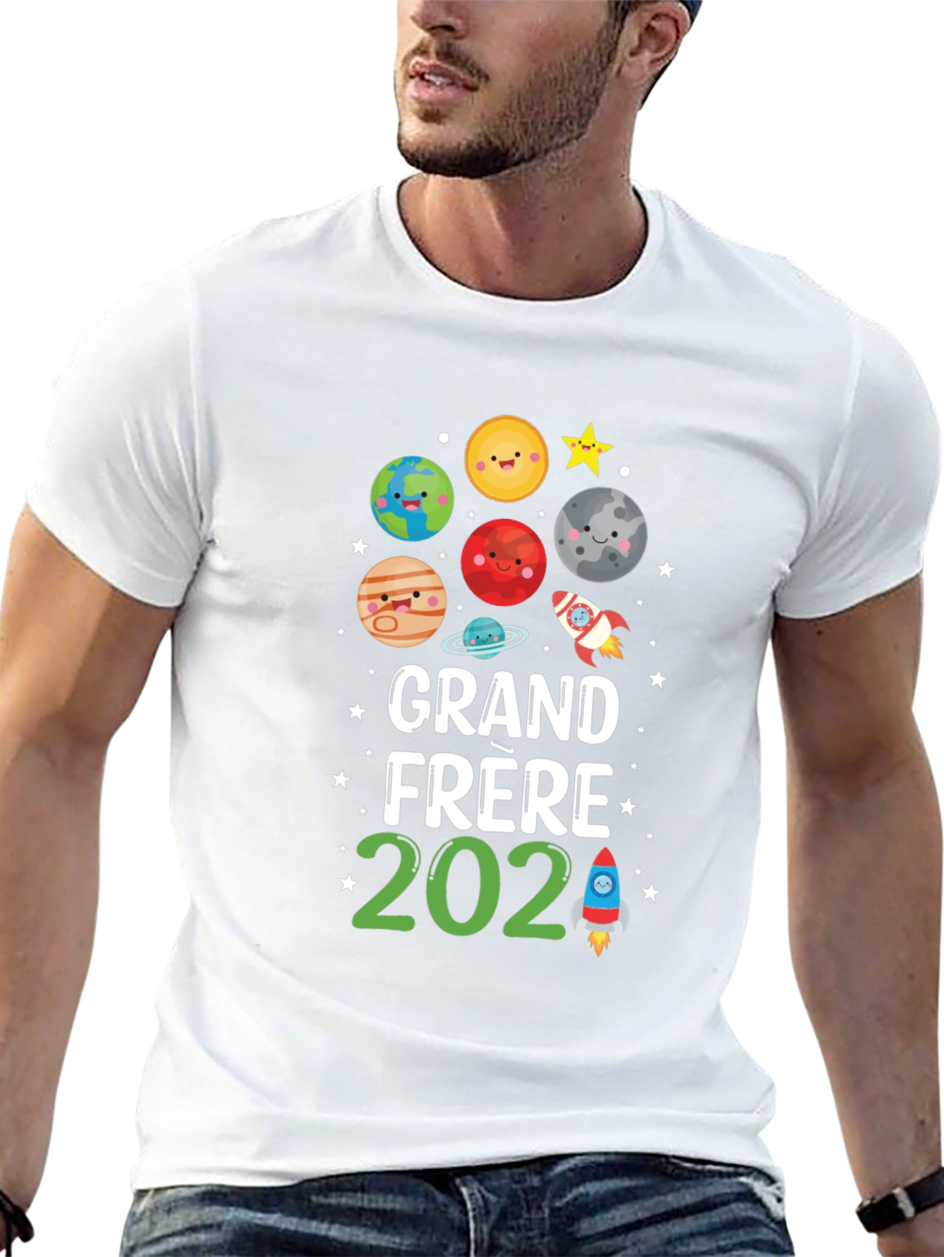 Grand Frere 2024 T-Shirt - Space Theme Brother Tee