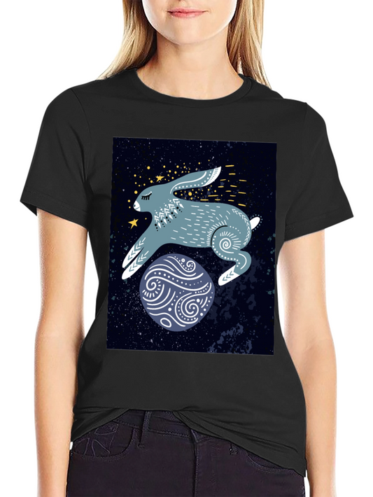 Cosmic Hare Graphic Tee - Stylish Comfort