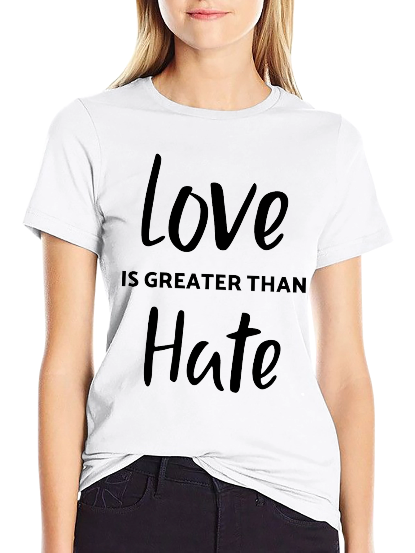 Love Is Greater Than Hate Graphic T-Shirt
