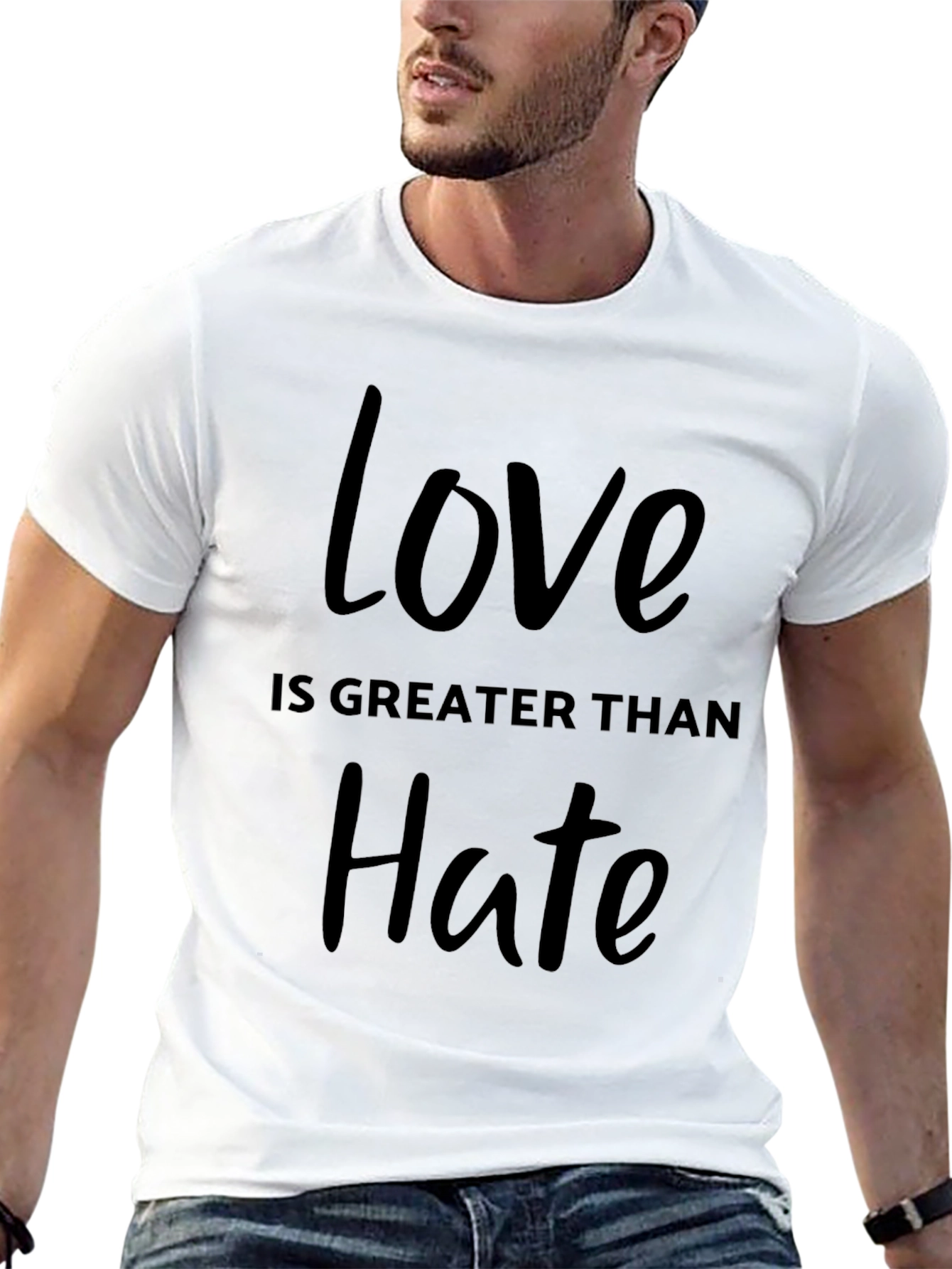 Love Is Greater Than Hate Graphic T-Shirt