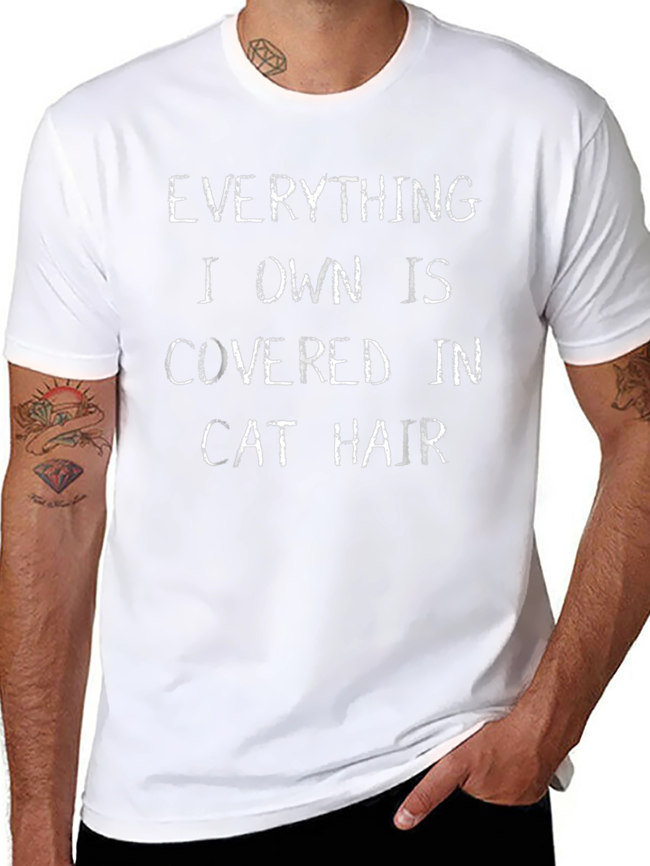 Cat Hair T-Shirt - Funny Novelty Graphic Tee