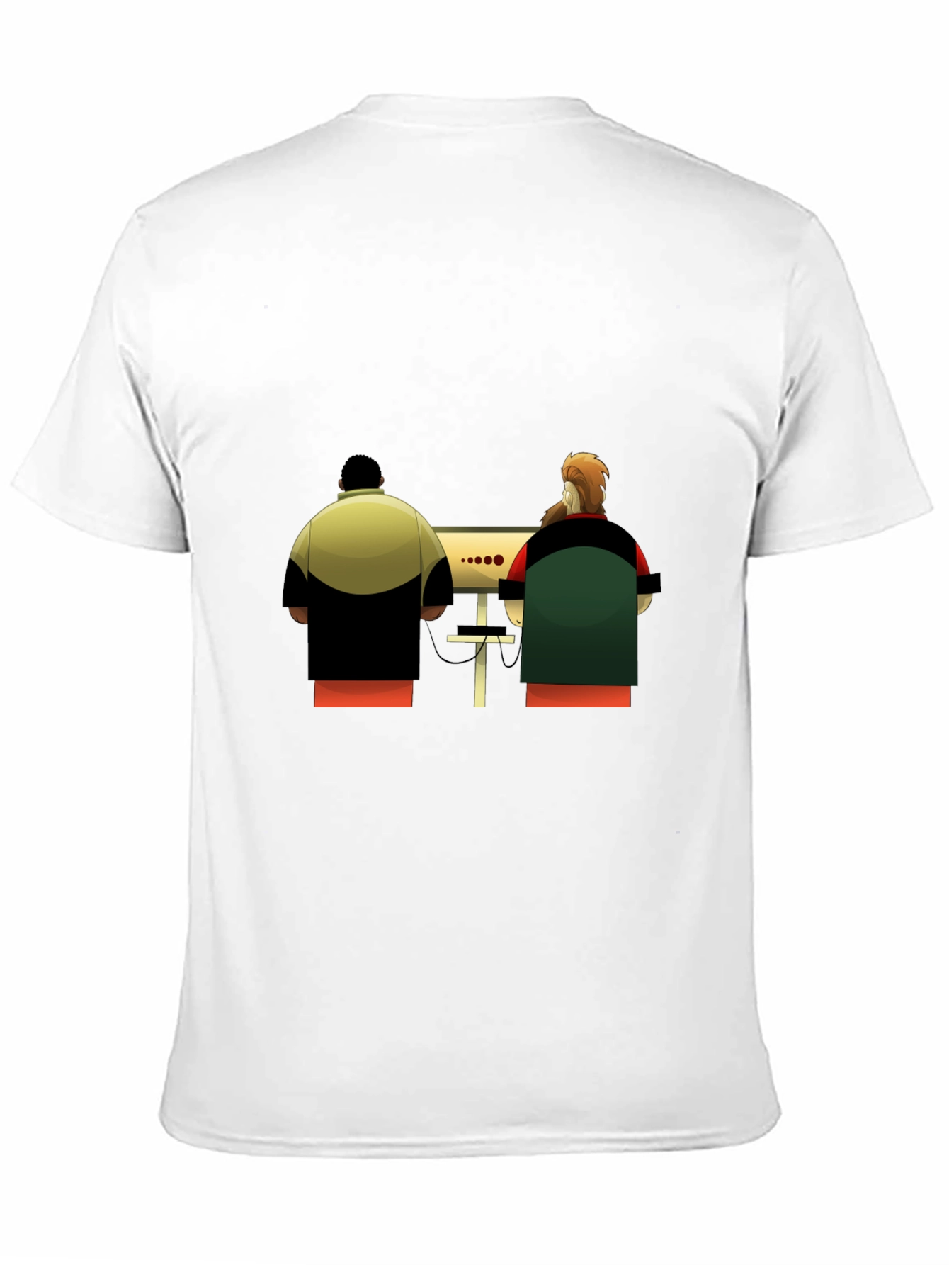 Cartoon Computer Guys Black T-Shirt