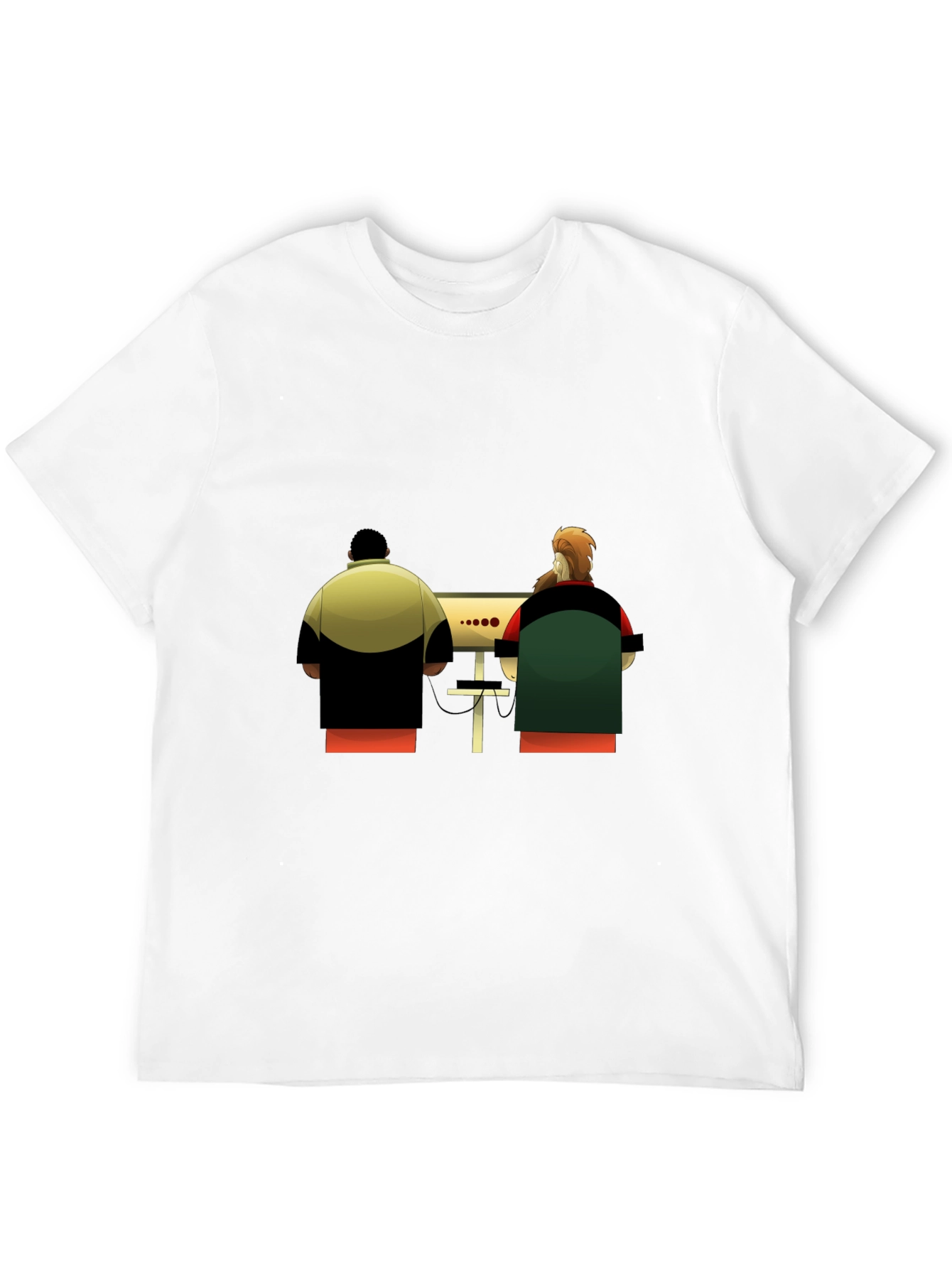 Cartoon Computer Guys Black T-Shirt