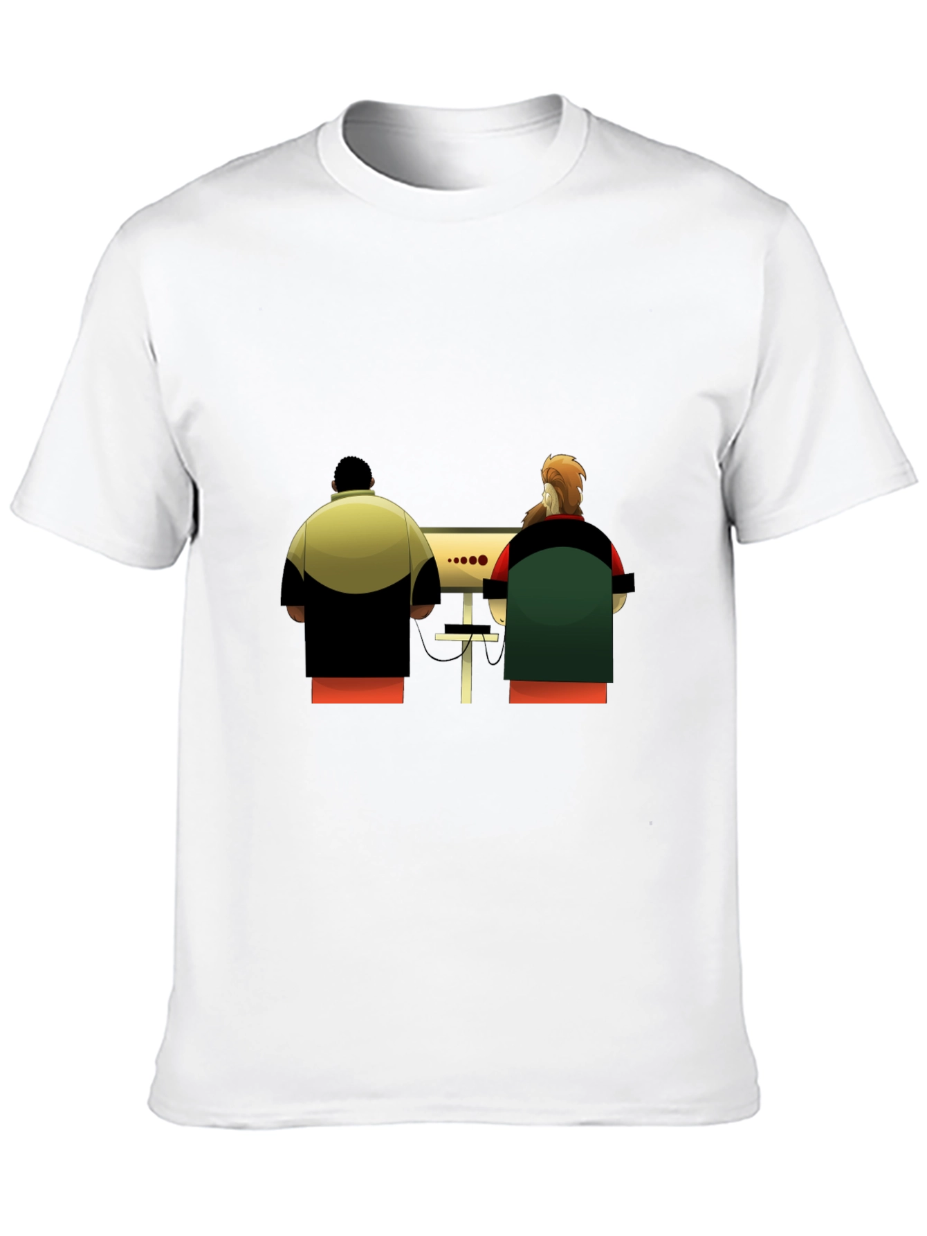 Cartoon Computer Guys Black T-Shirt
