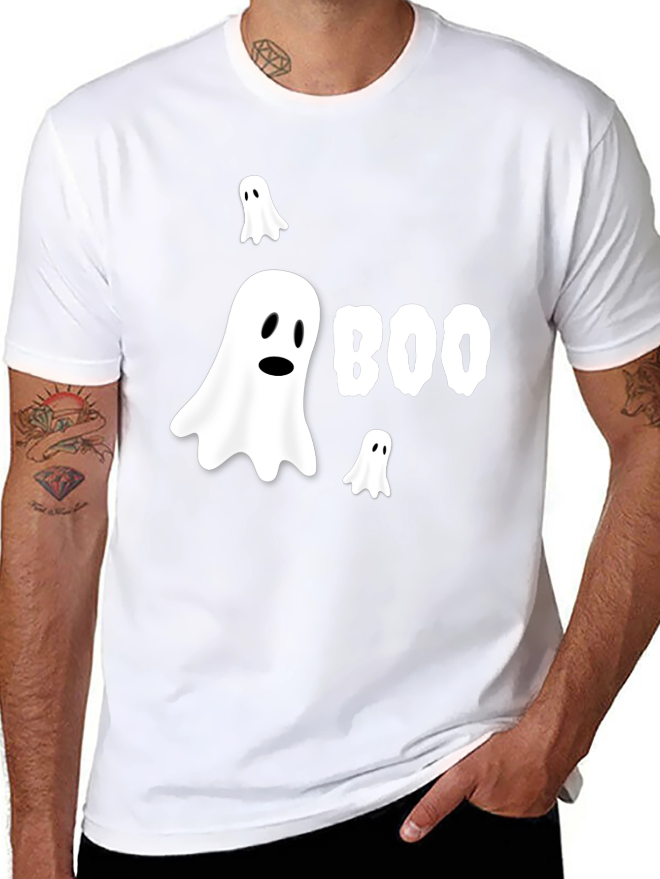 Spooky Boo Ghost Graphic T-Shirt