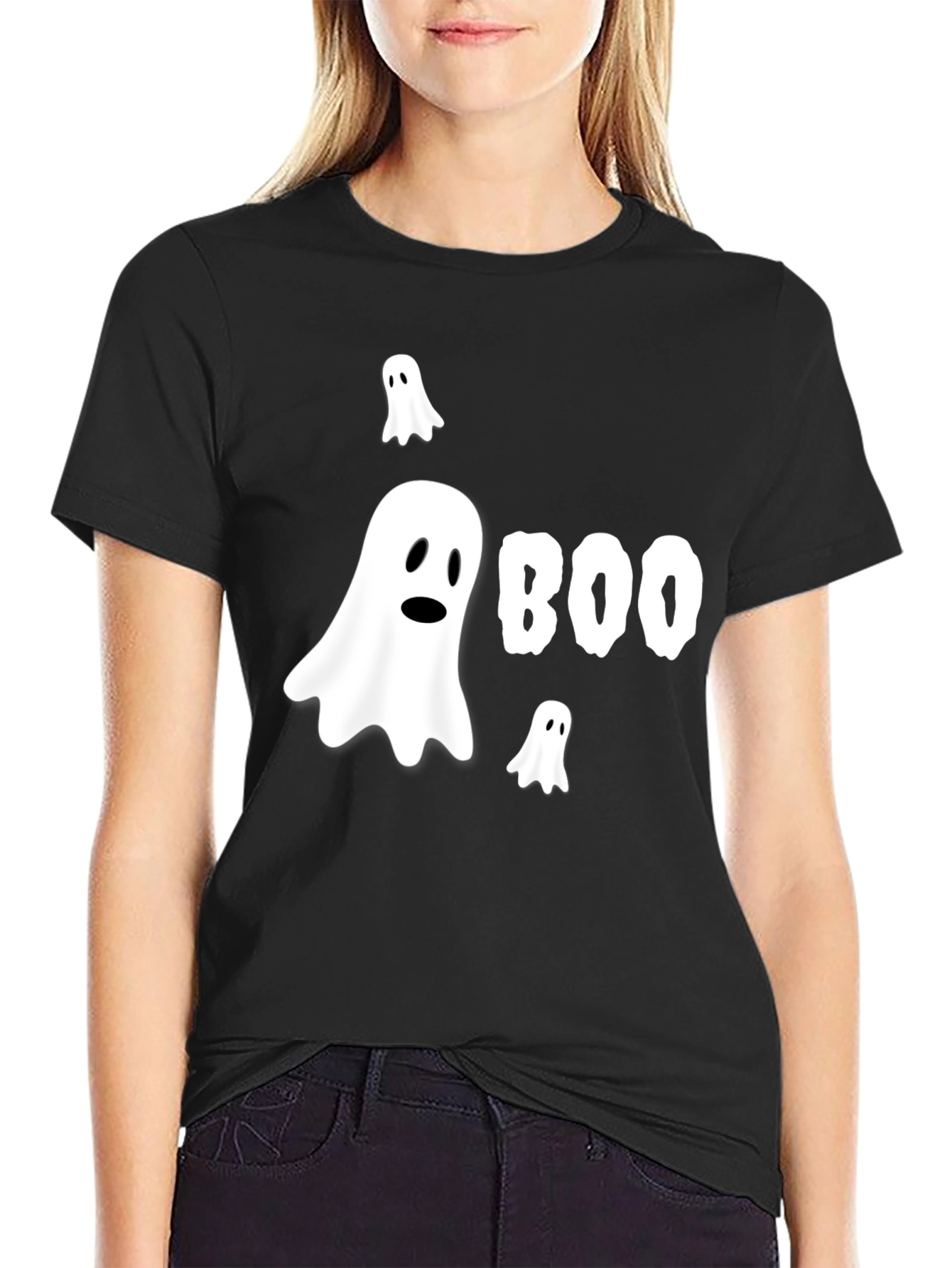 Spooky Boo Ghost Graphic T-Shirt