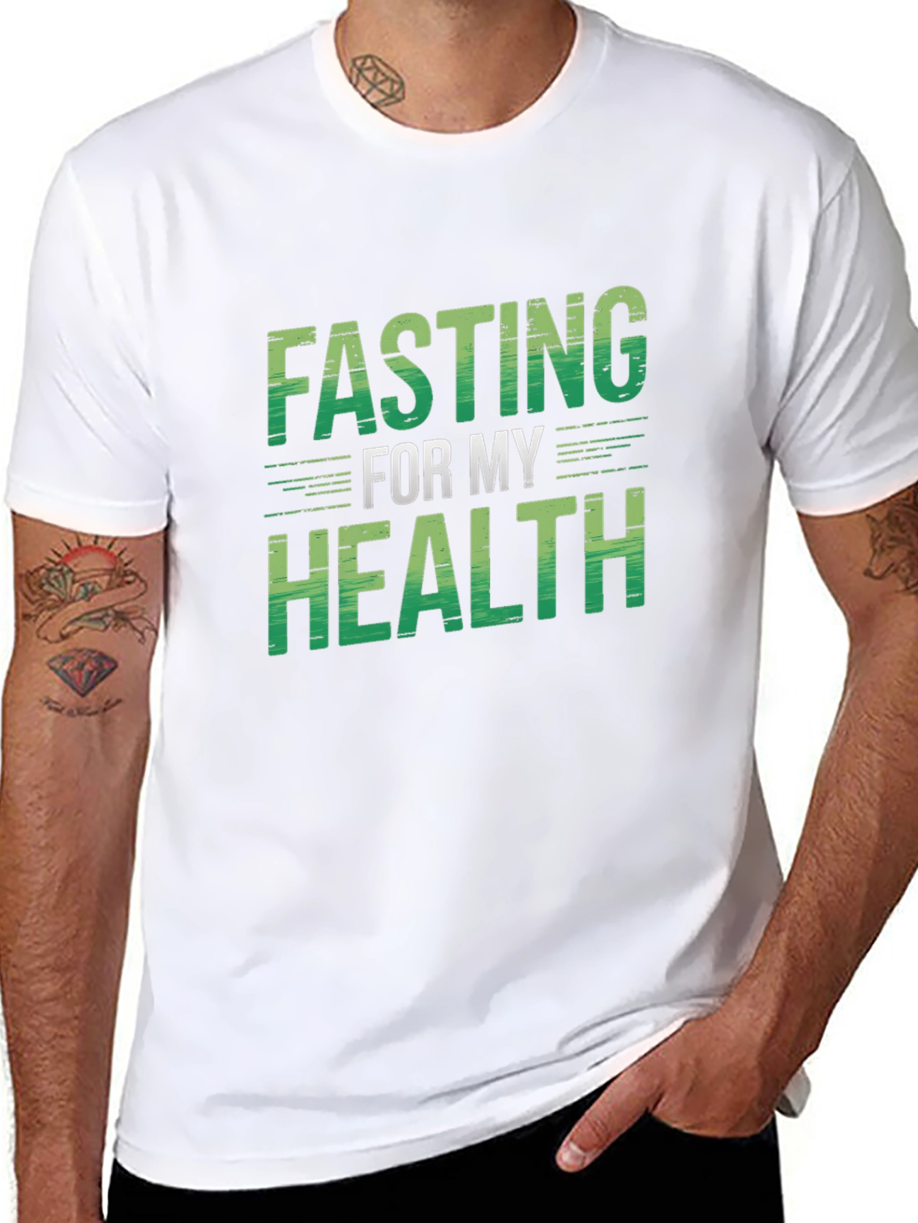 Fasting For My Health Black T-Shirt