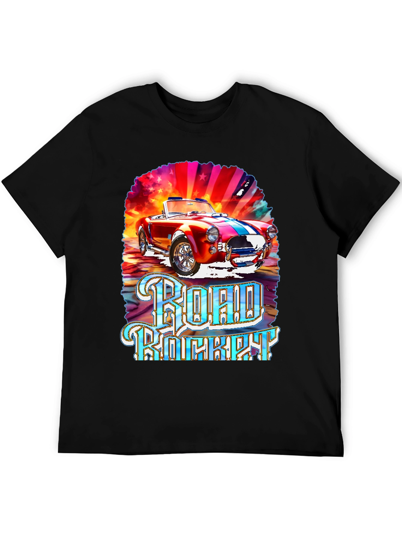 Road Rocket Car Graphic T-Shirt