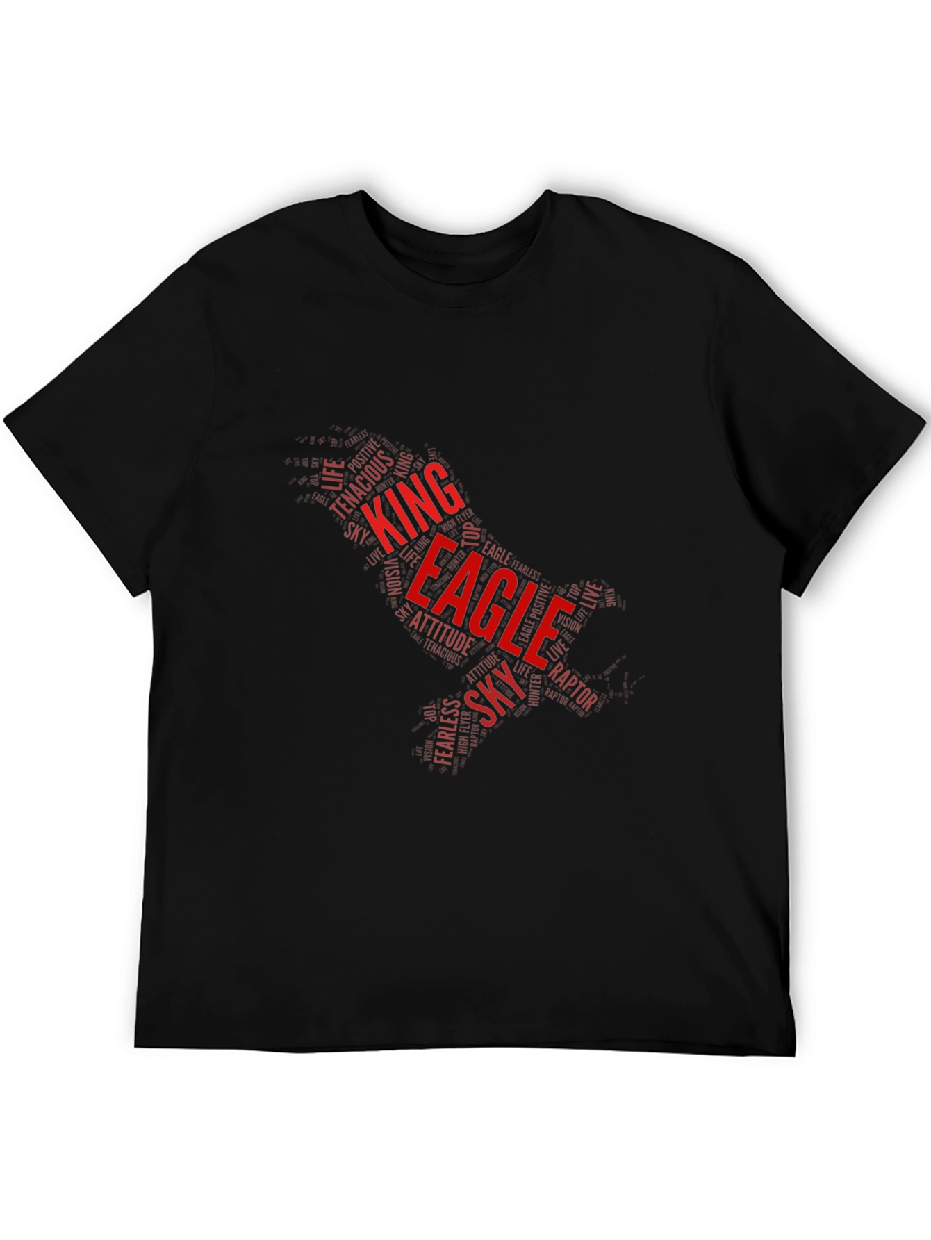 King Eagle Word Art Graphic T-Shirt