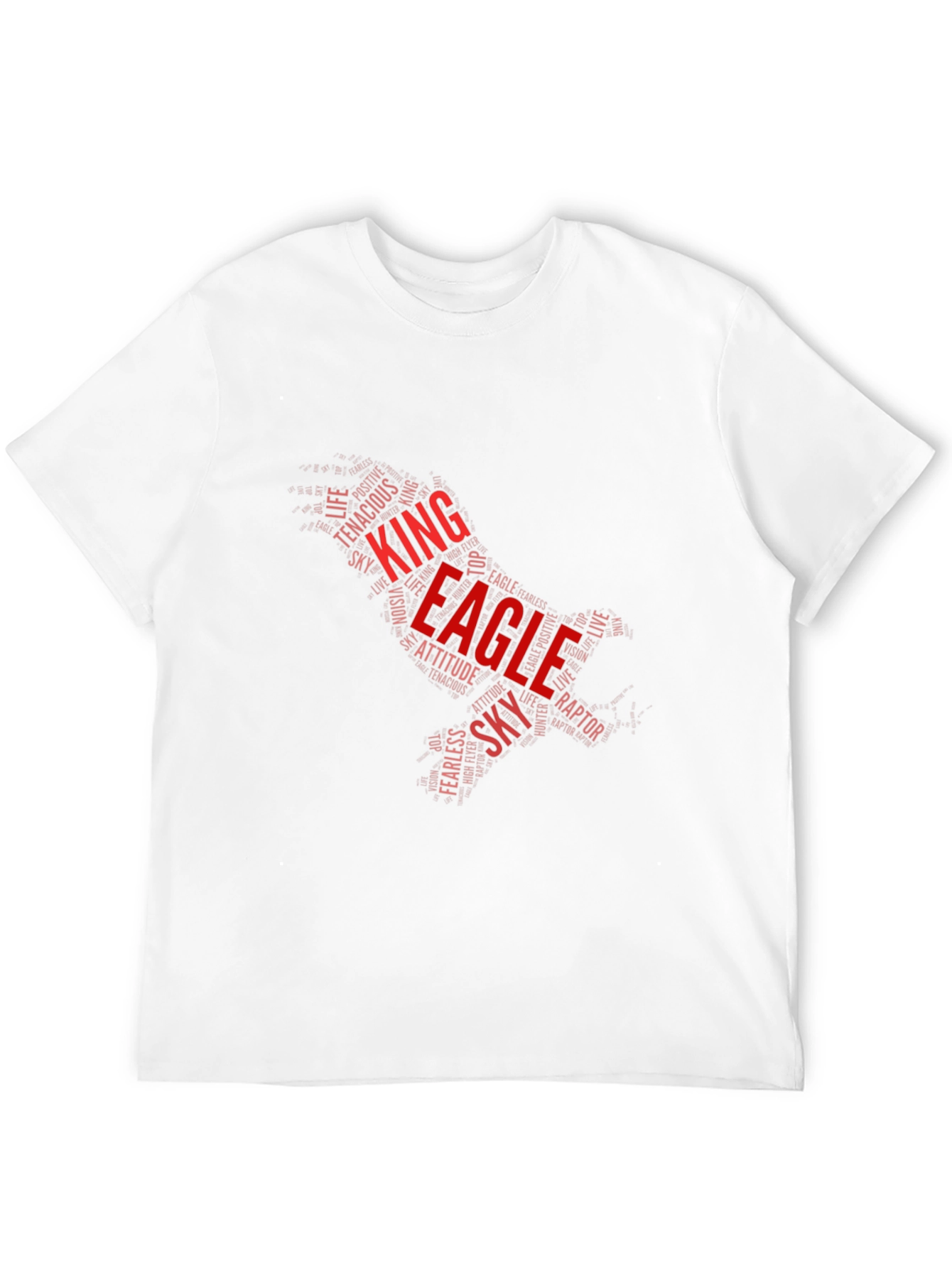 King Eagle Word Art Graphic T-Shirt