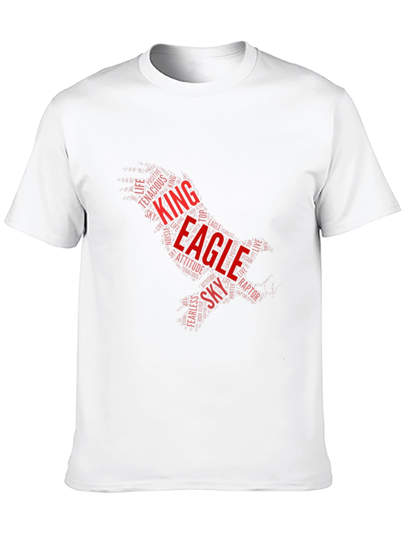 King Eagle Word Art Graphic T-Shirt
