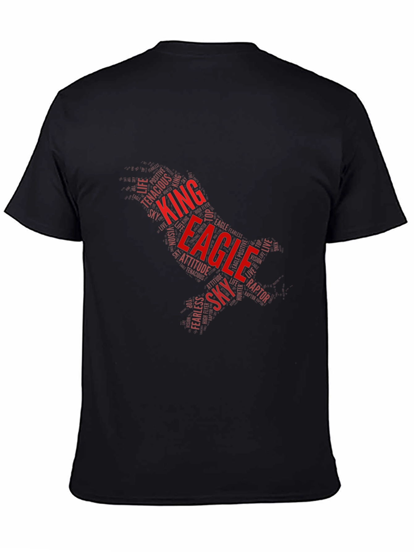 King Eagle Word Art Graphic T-Shirt