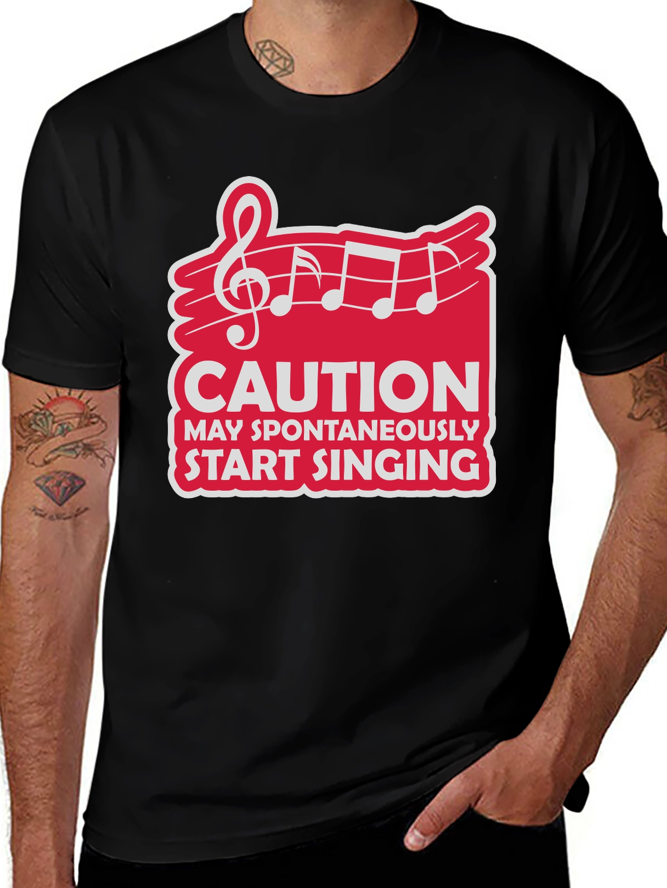 Caution May Spontaneously Start Singing T-Shirt