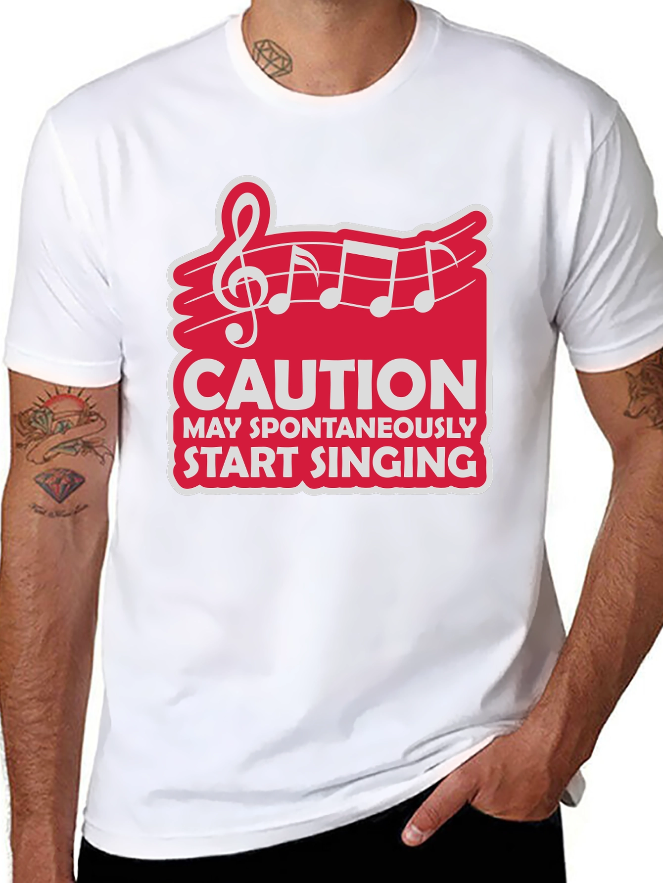Caution May Spontaneously Start Singing T-Shirt