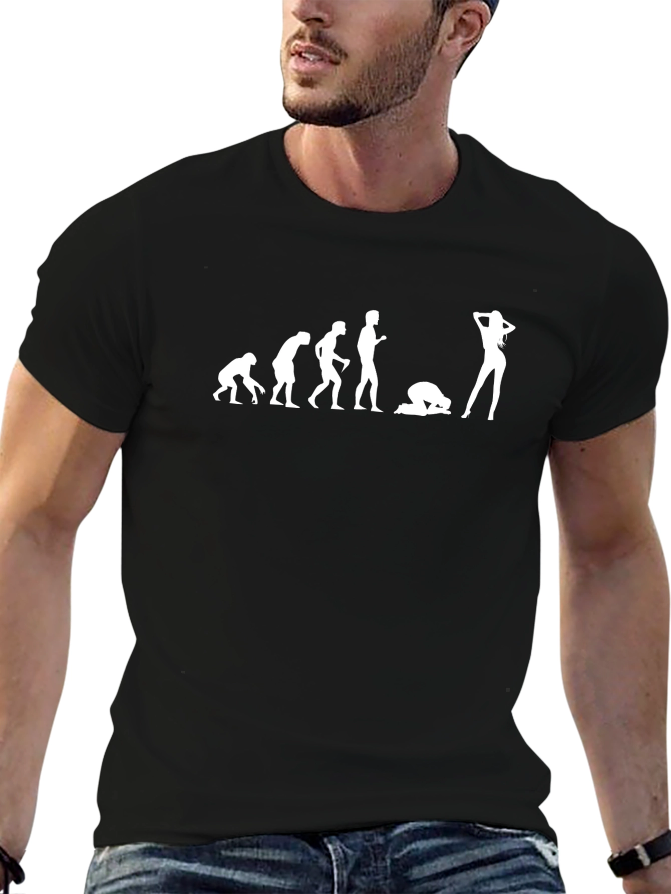 Evolution of Man Funny Graphic T-Shirt
