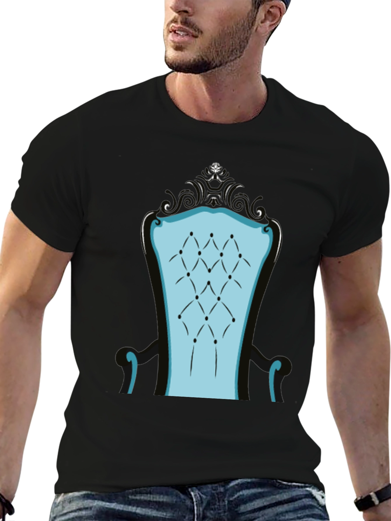 Throne Graphic Tee - Blue Chair Design