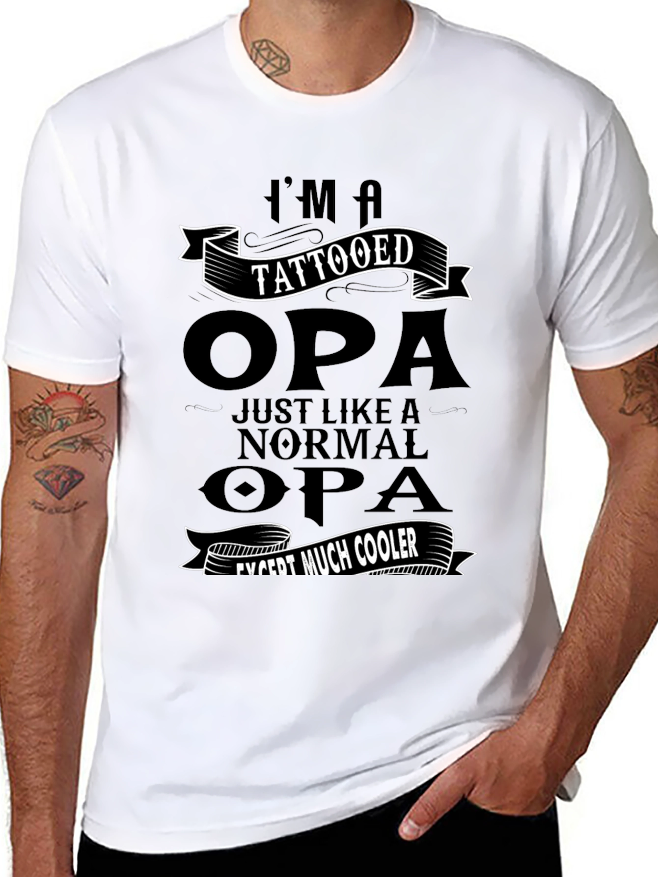Tattooed Opa T-Shirt - Cool Grandpa Gift