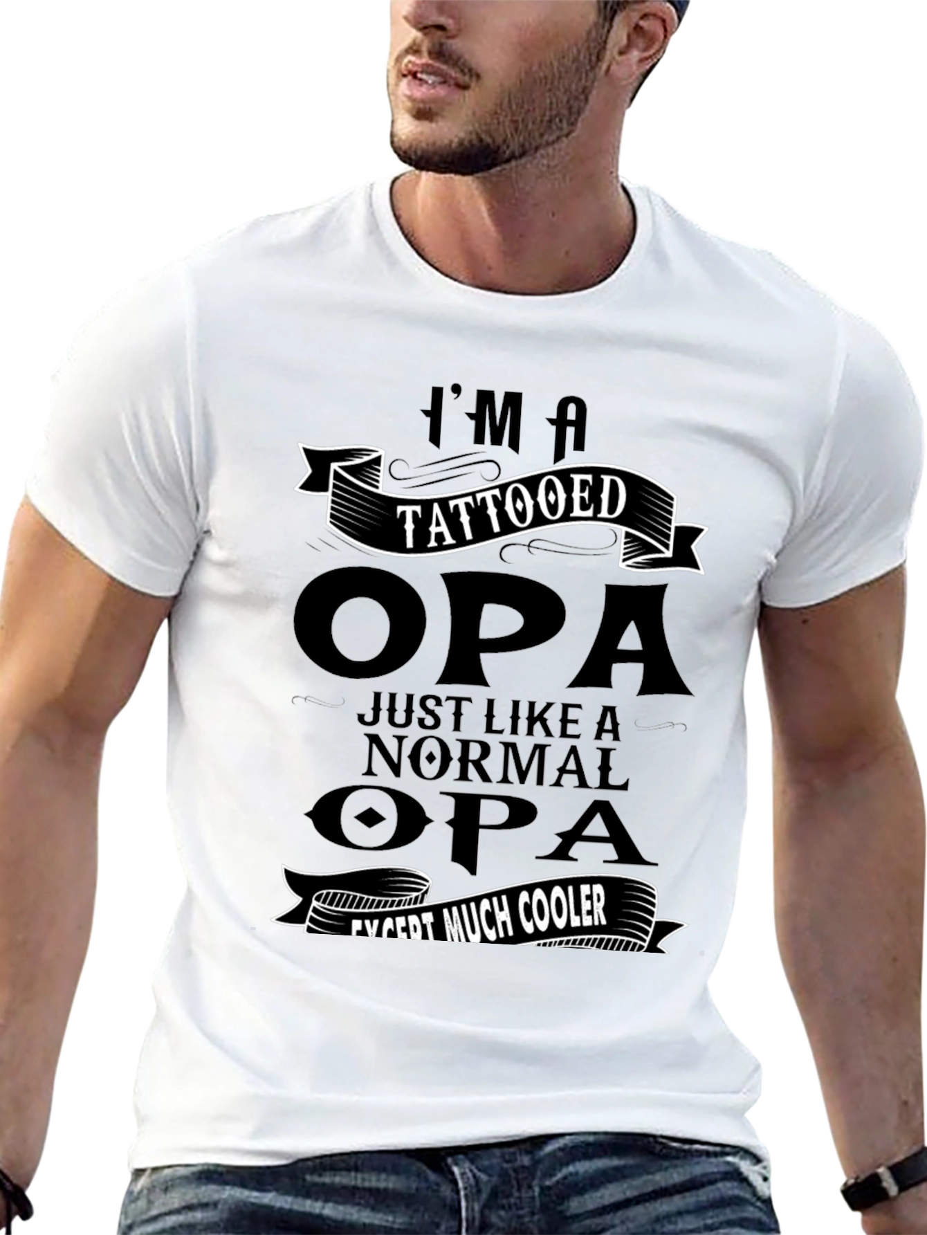 Tattooed Opa T-Shirt - Cool Grandpa Gift
