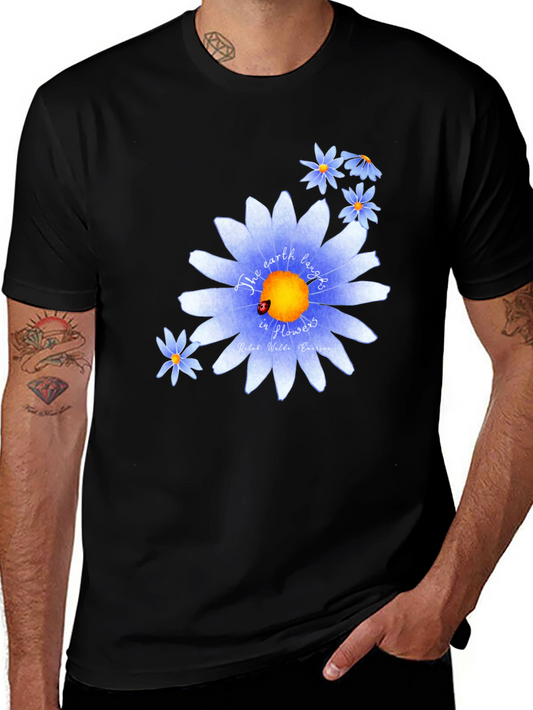 Floral Graphic Tee - The Earth Laughs in Flowers