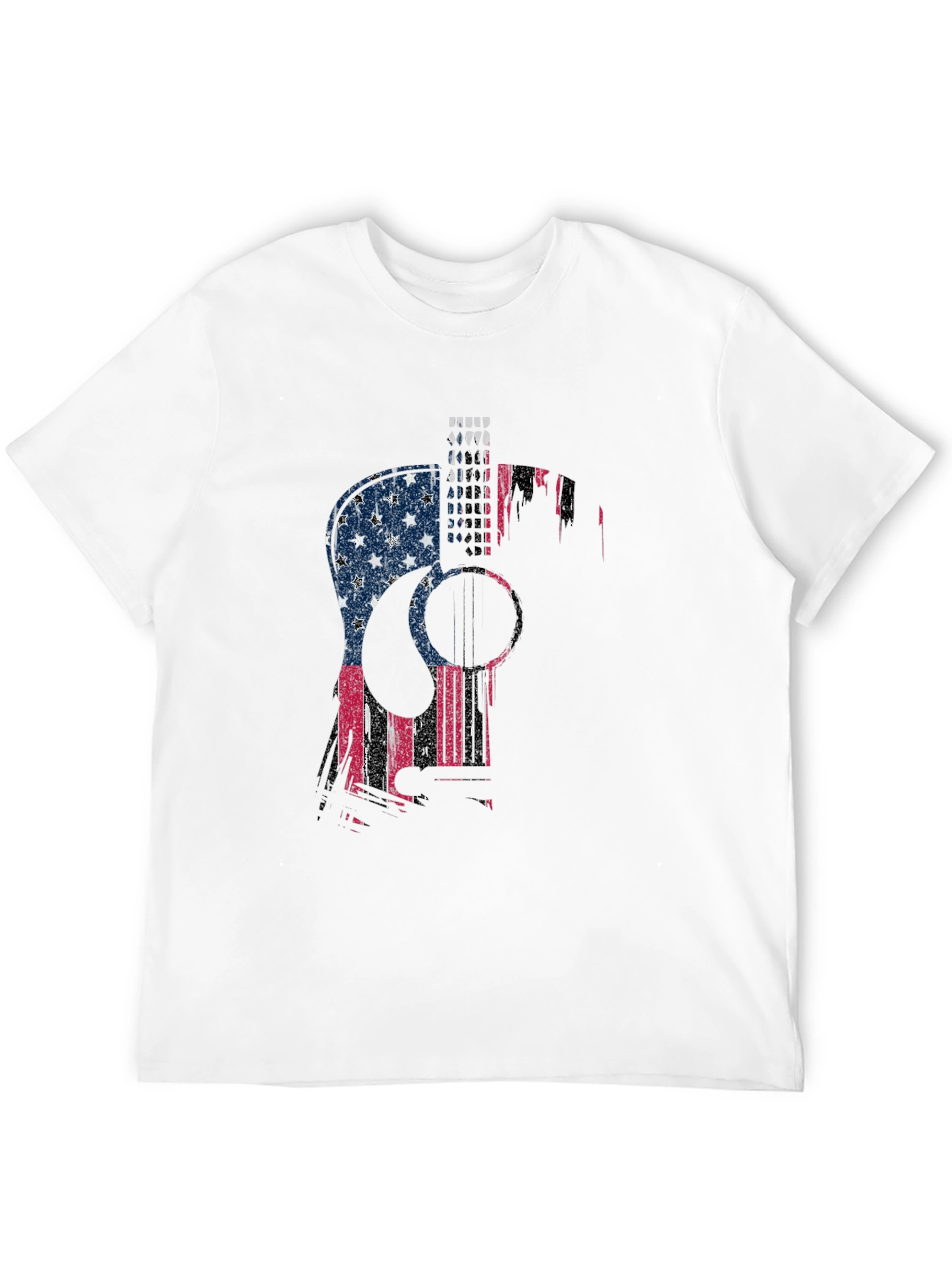 American Flag Guitar Graphic T-Shirt