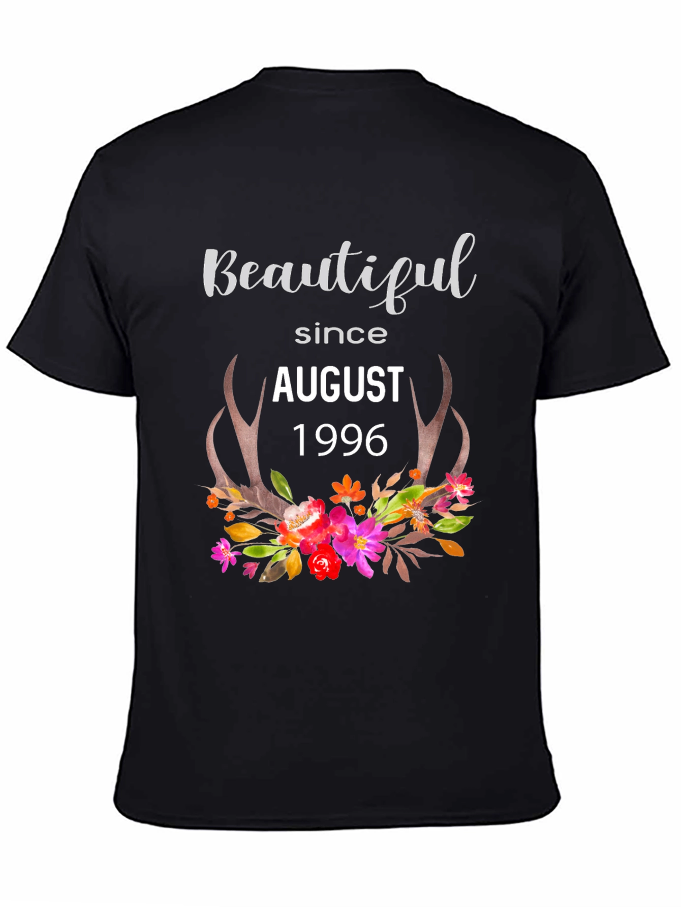 Beautiful Since August 1996 Black T-Shirt