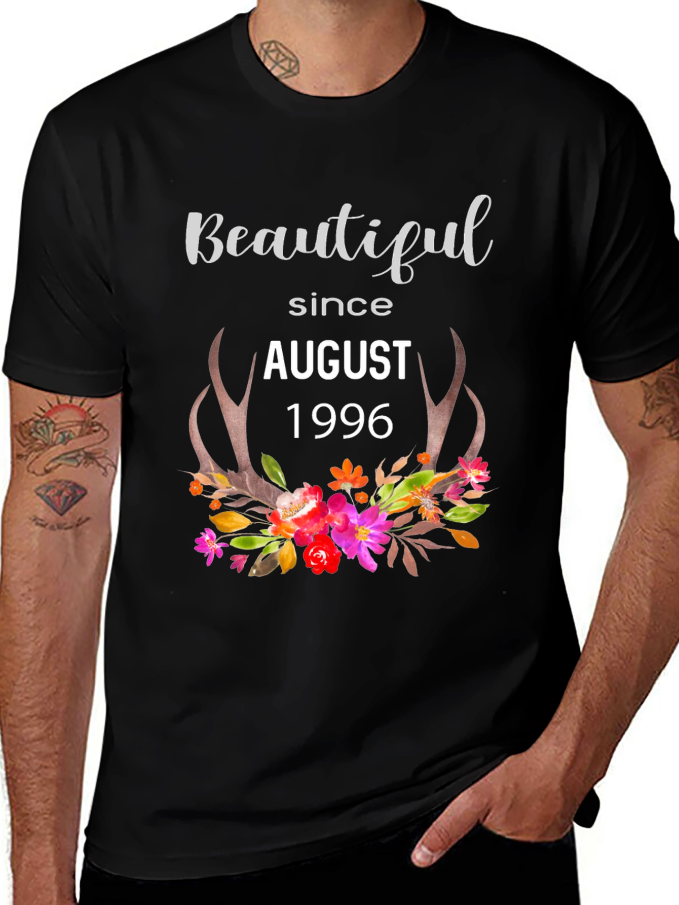 Beautiful Since August 1996 Black T-Shirt