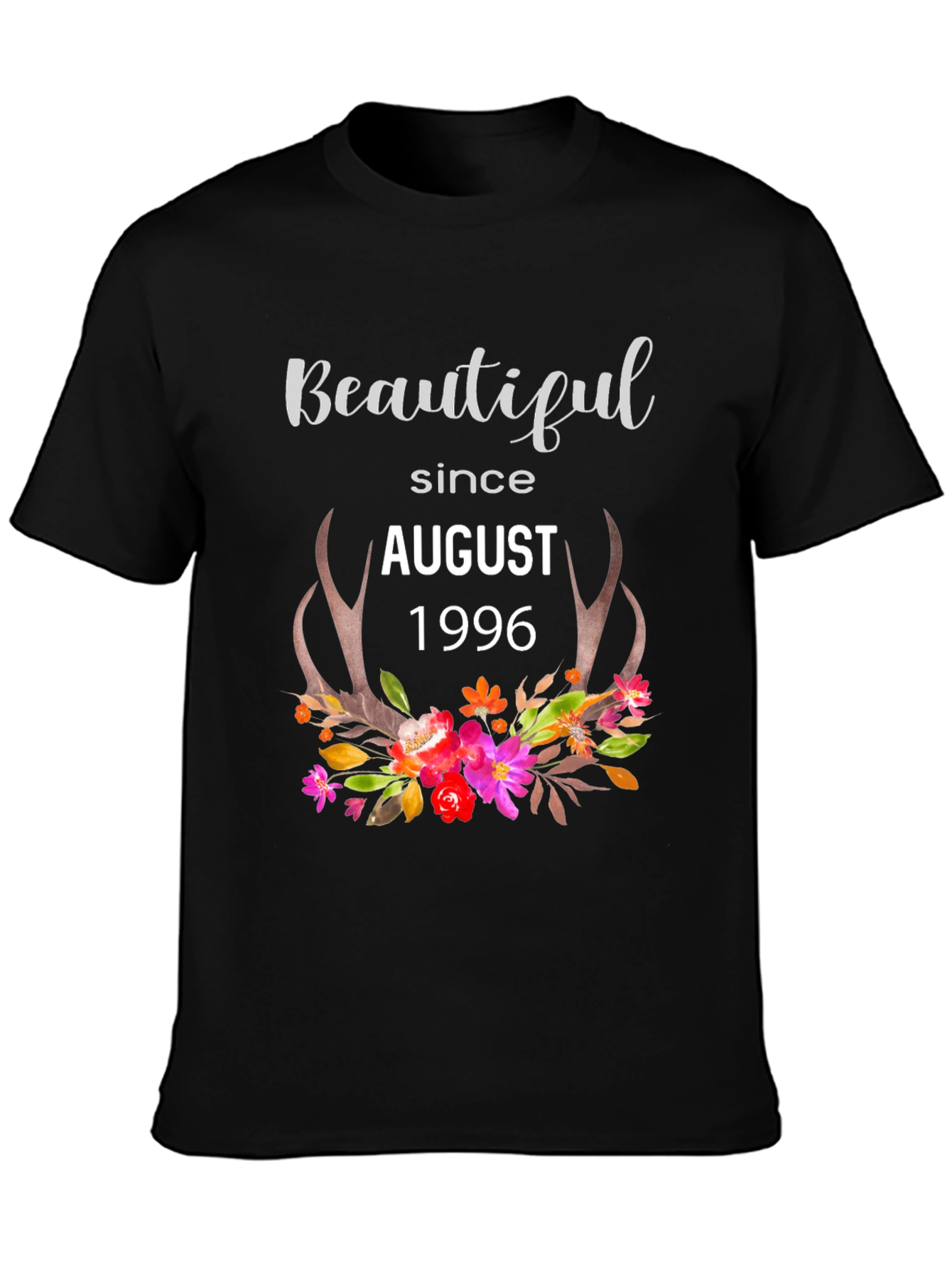 Beautiful Since August 1996 Black T-Shirt