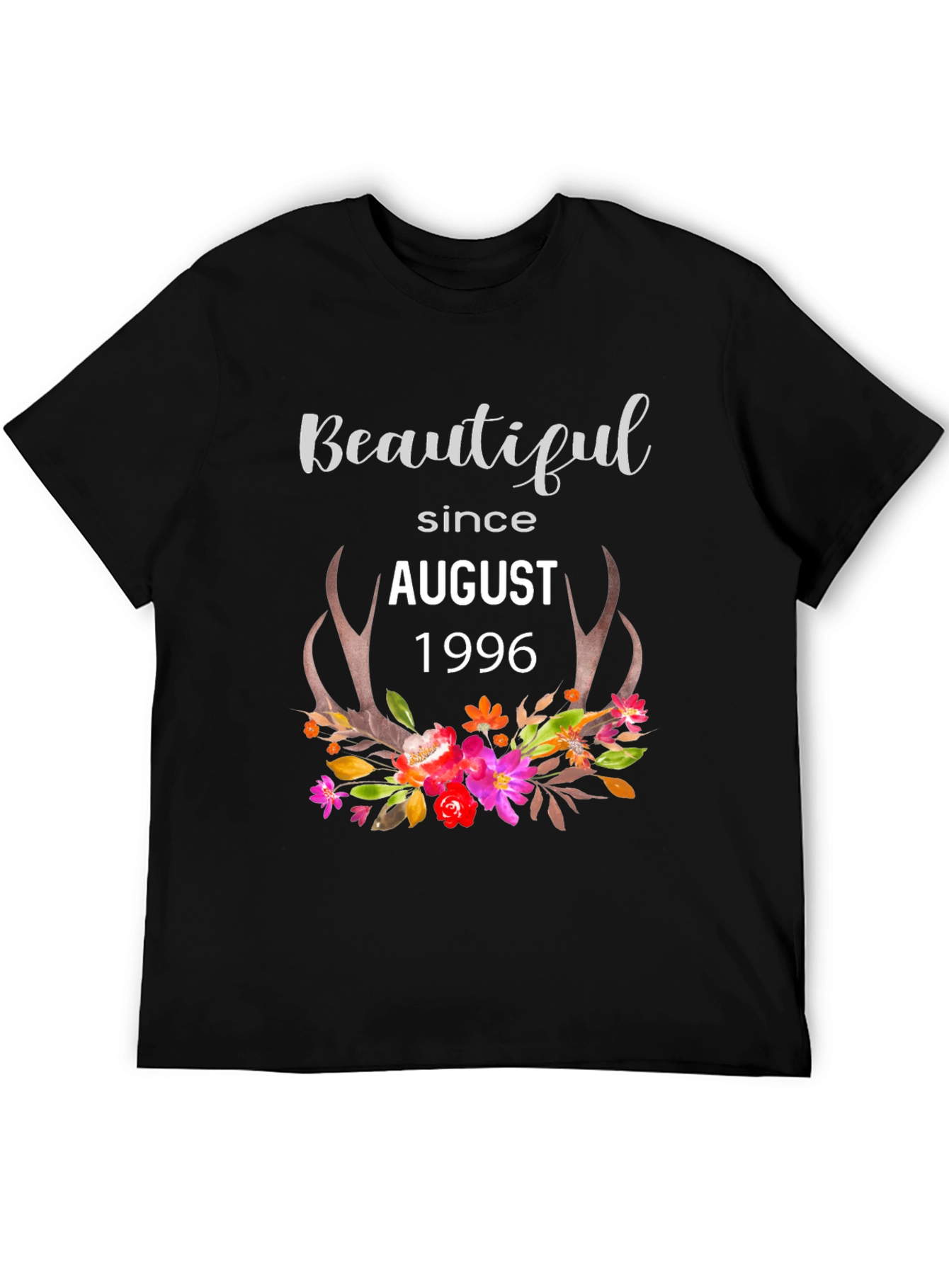 Beautiful Since August 1996 Black T-Shirt