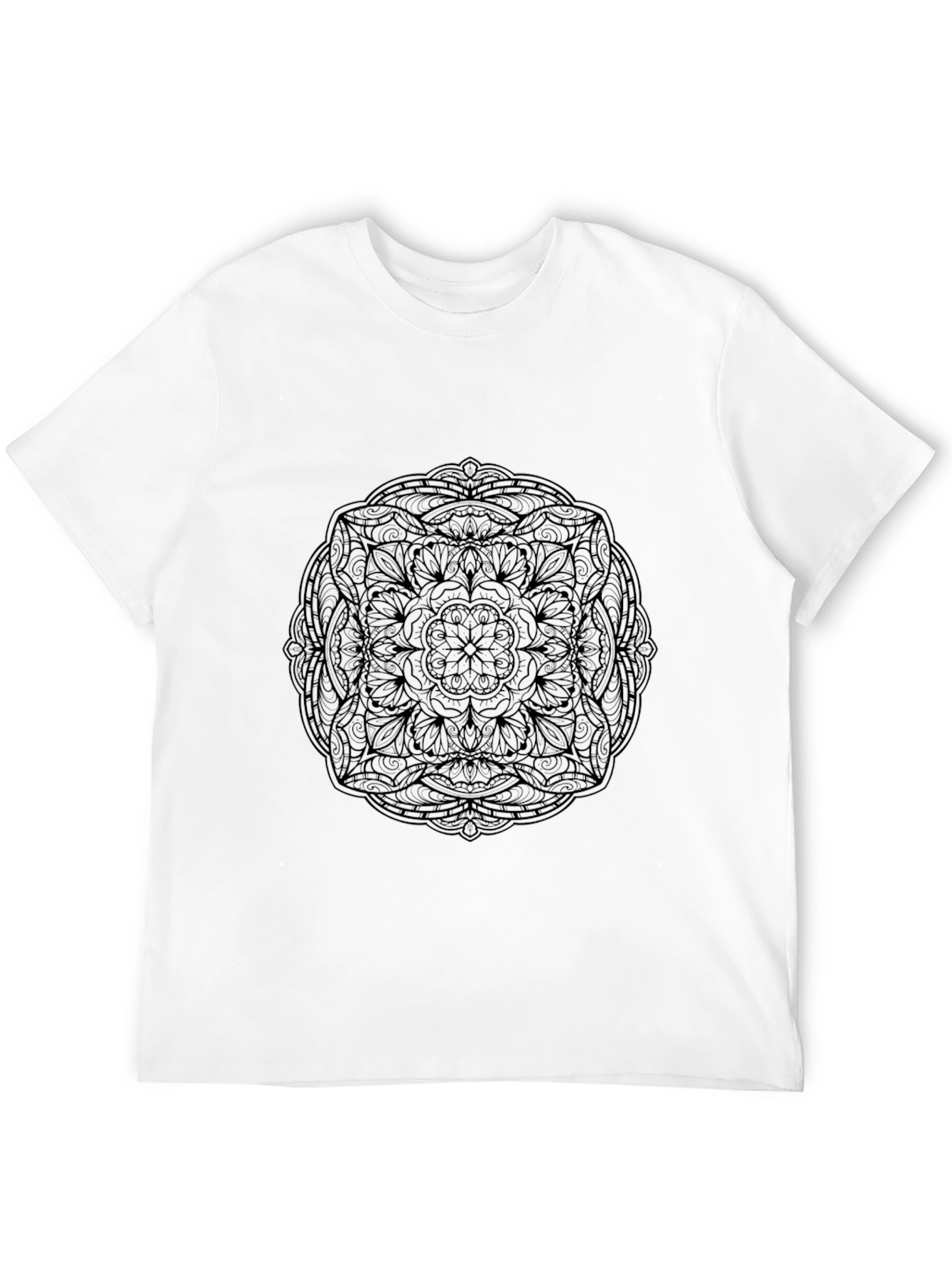 Black Mandala Graphic Tee - Stylish and Comfortable