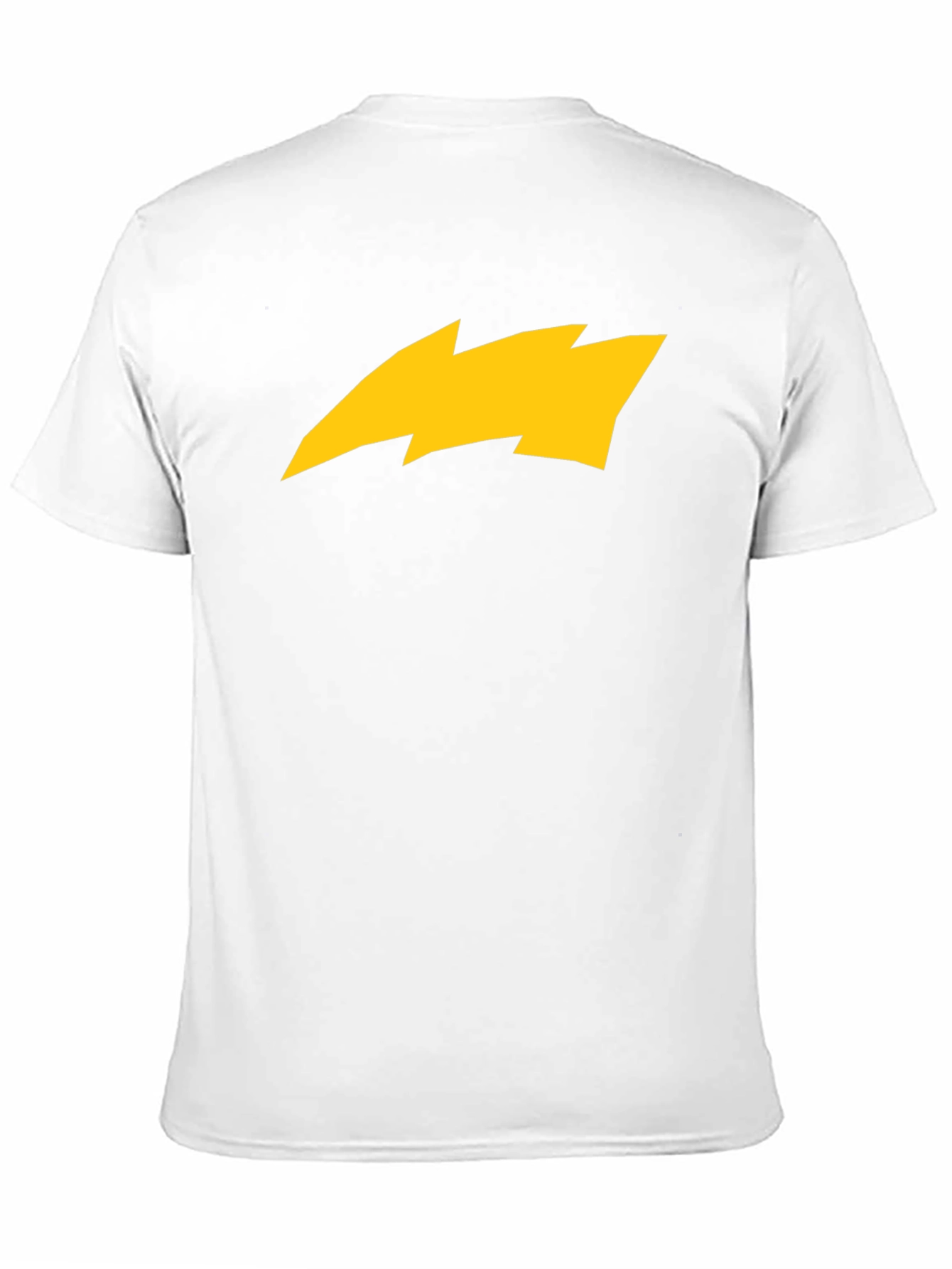 Black T-Shirt with Yellow Lightning Bolt Graphic