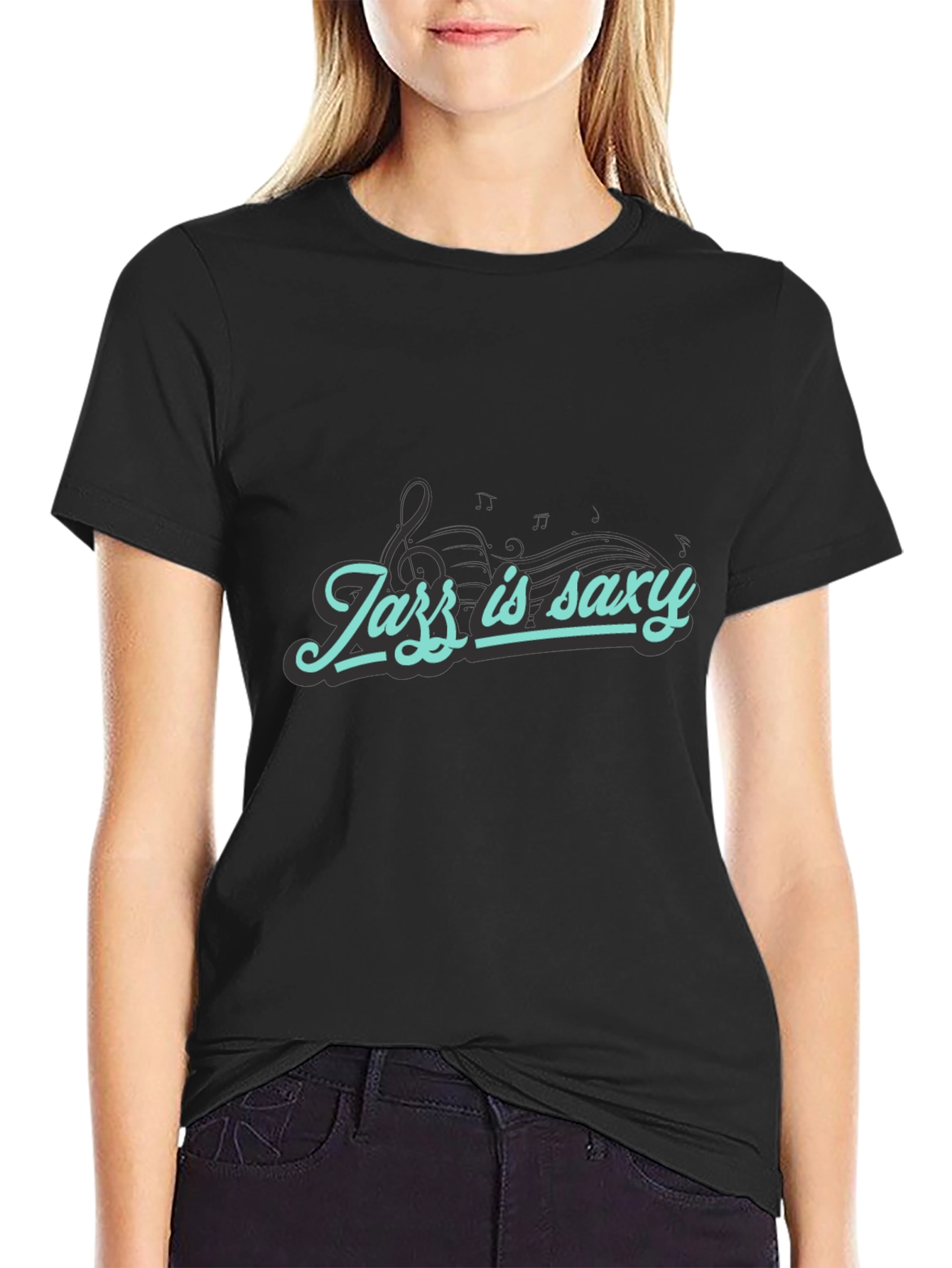 Jazz is Saxy Black T-Shirt