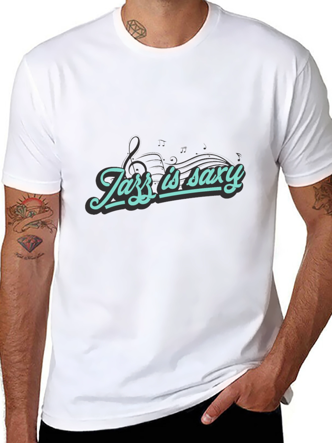 Jazz is Saxy Black T-Shirt