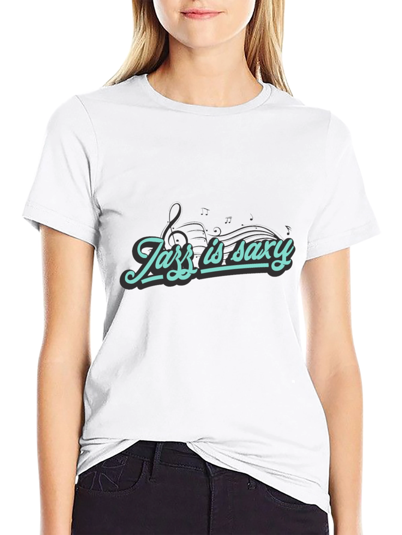 Jazz is Saxy Black T-Shirt