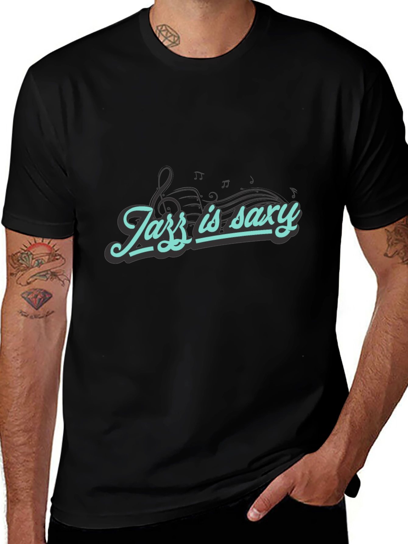 Jazz is Saxy Black T-Shirt